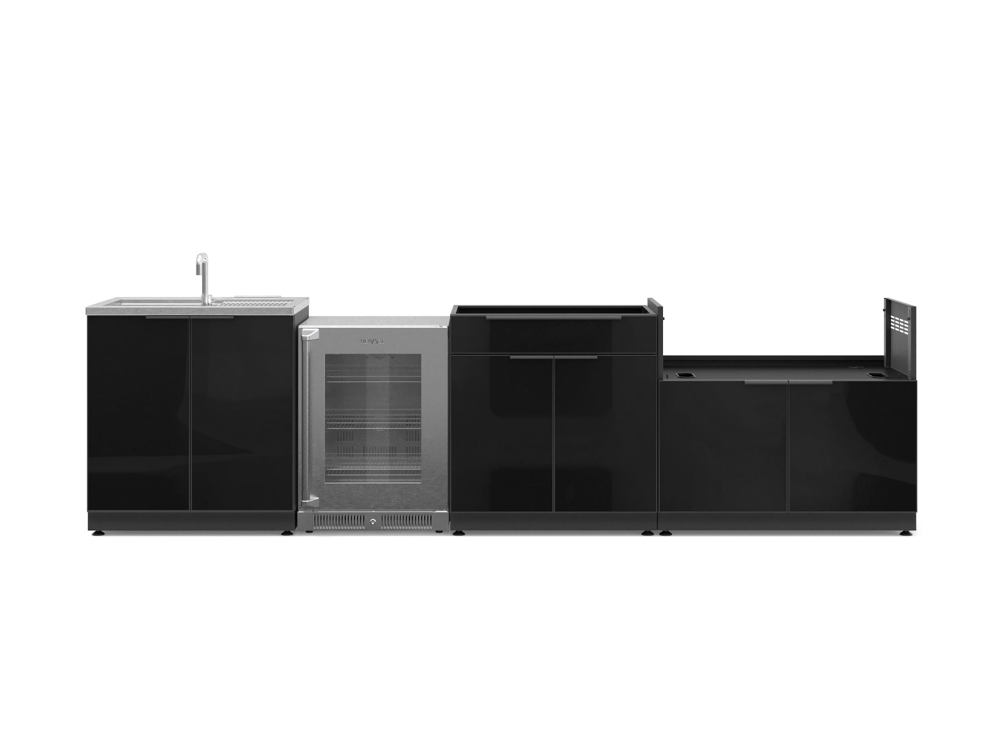 Black / 40 in. / Glass