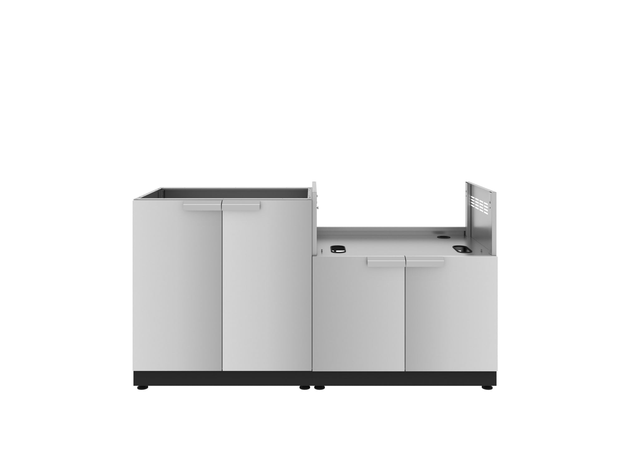 Outdoor Kitchen Stainless Steel 2 Piece Cabinet set with Base and Grill Cabinet