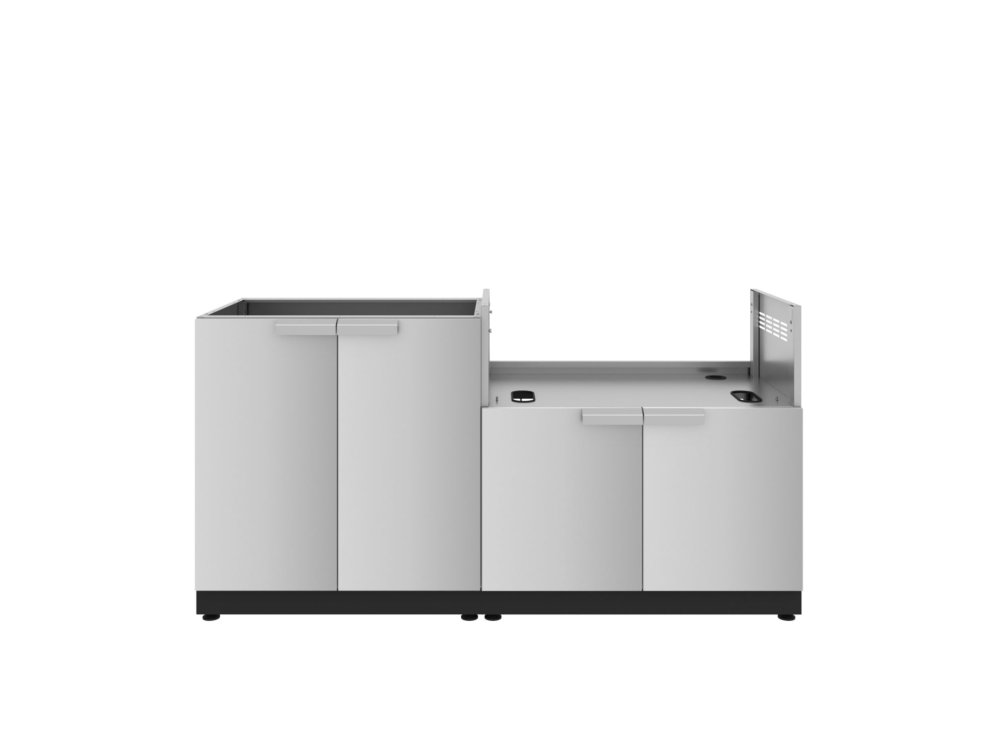 Outdoor Kitchen Stainless Steel 2 Piece Cabinet set with Base and Grill Cabinet