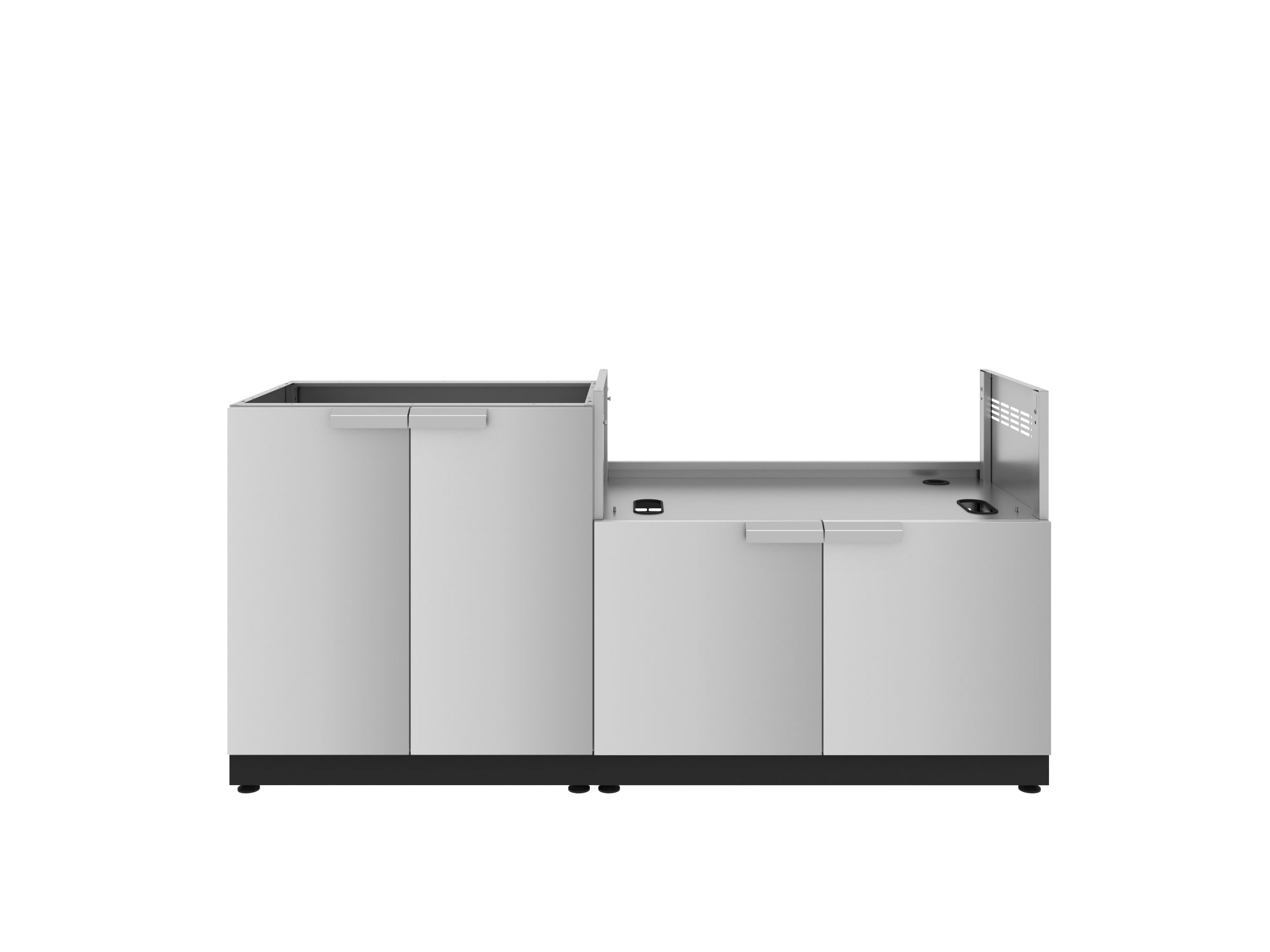 Outdoor Kitchen Stainless Steel 2 Piece Cabinet set with Base and Grill Cabinet
