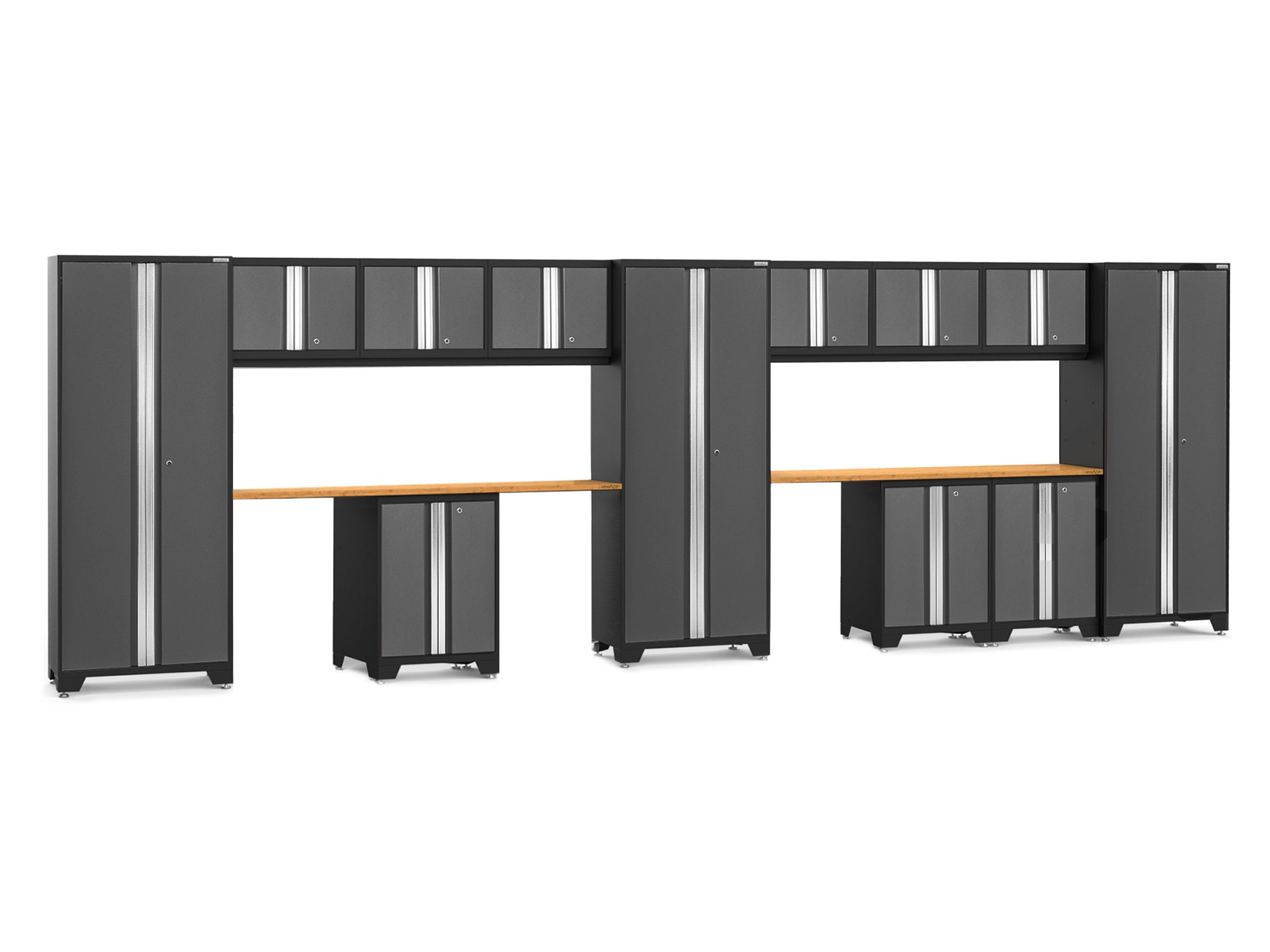 Bold Series 14 Piece Cabinet Set with Base, Wall Cabinets and 30 in. Lockers