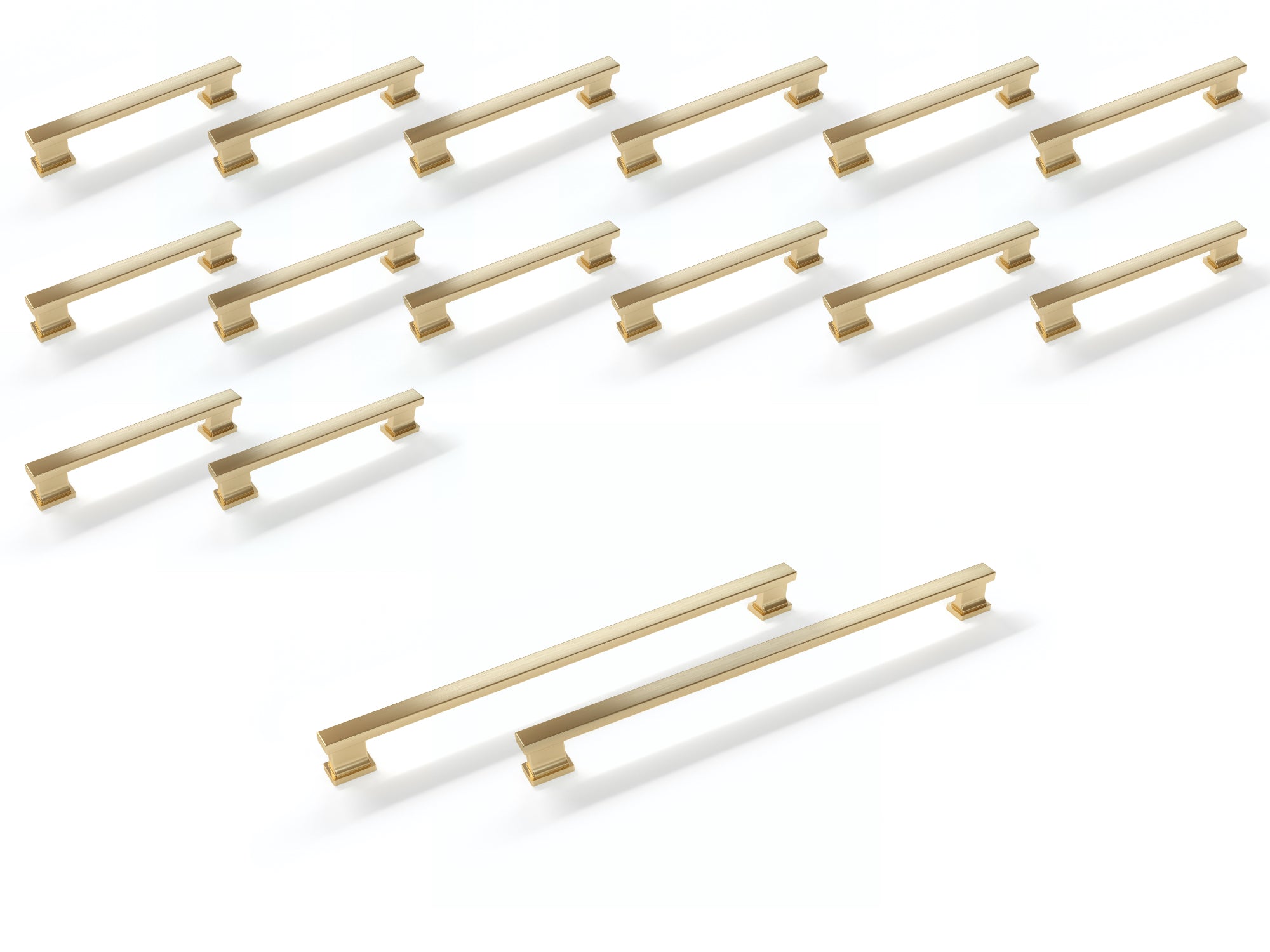 Contemporary Style Handle Pack (14 x Small Handle, 2 x Large Handle)