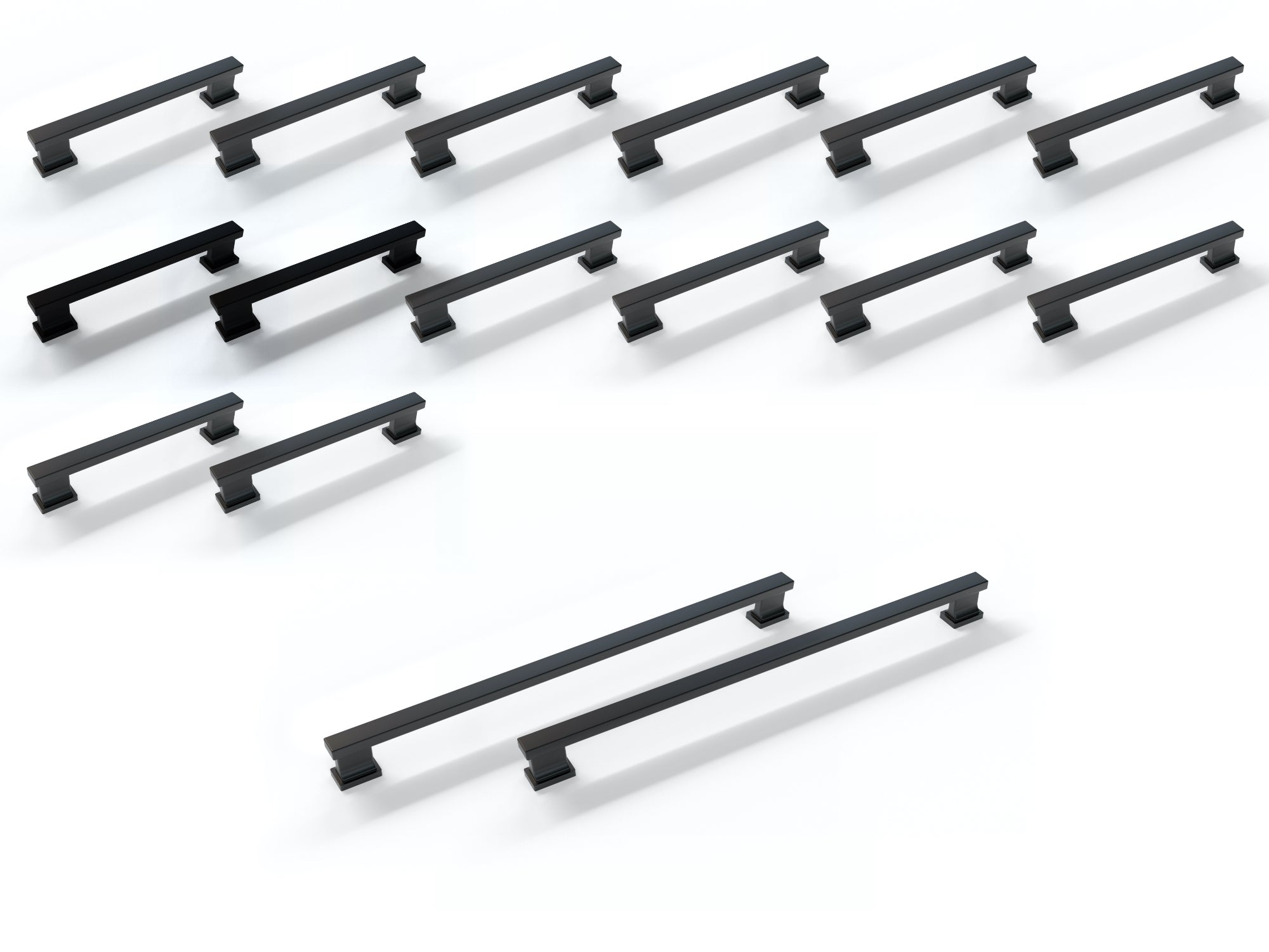 Contemporary Style Handle Pack (14 x Small Handle, 2 x Large Handle)