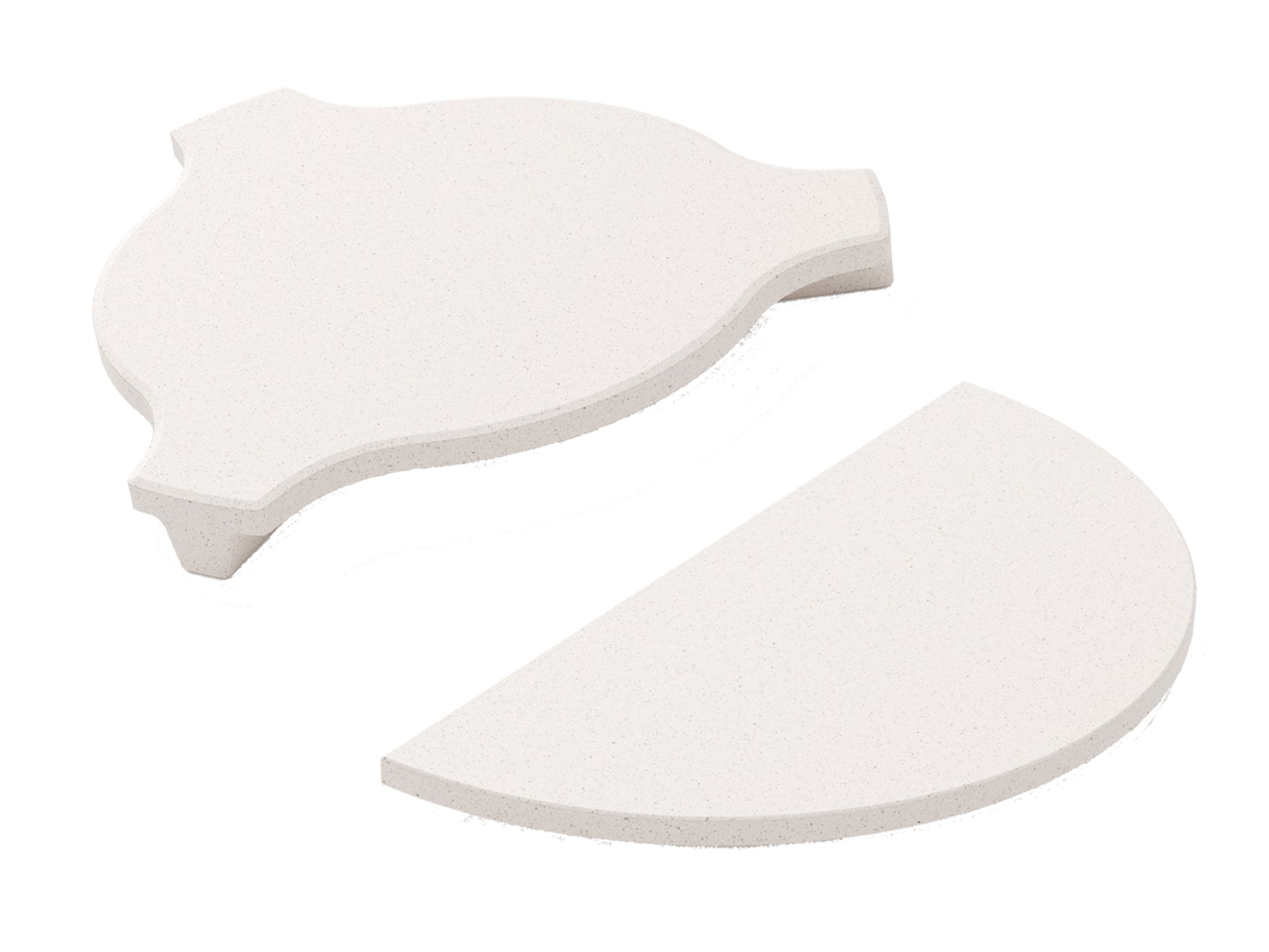 Outdoor Kitchen Kamado 2-Piece Bundle (11 in. Heat Diffuser, 14 in. Half Moon Heat Diffuser)