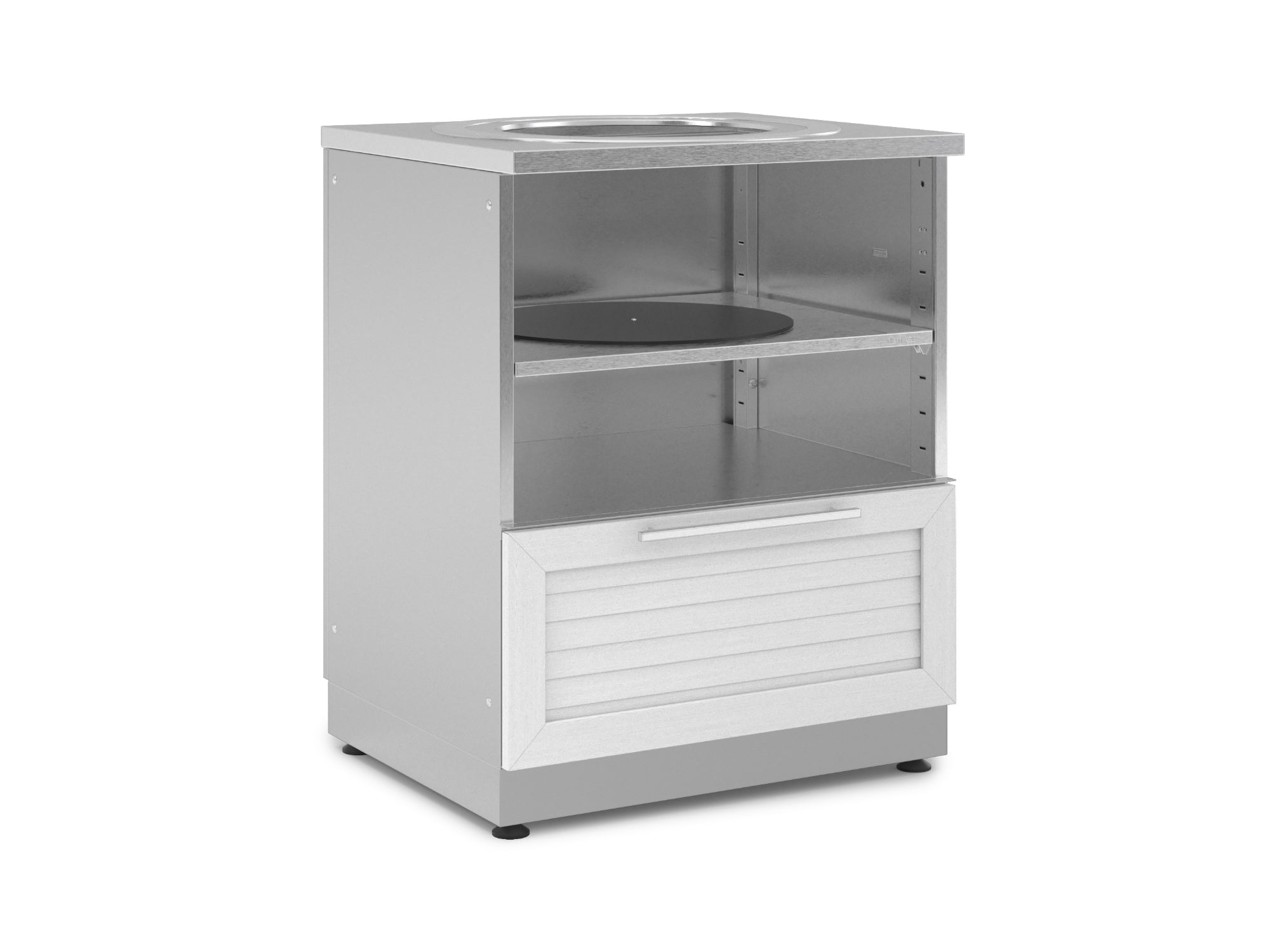 Outdoor Kitchen Stainless Steel Louvered Doors Kamado Cabinet