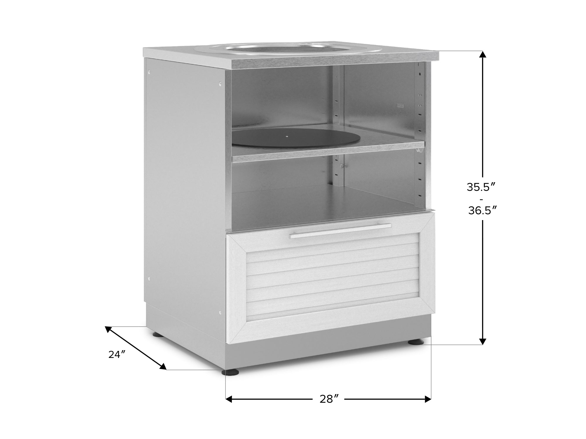 Outdoor Kitchen Stainless Steel Louvered Doors Kamado Cabinet