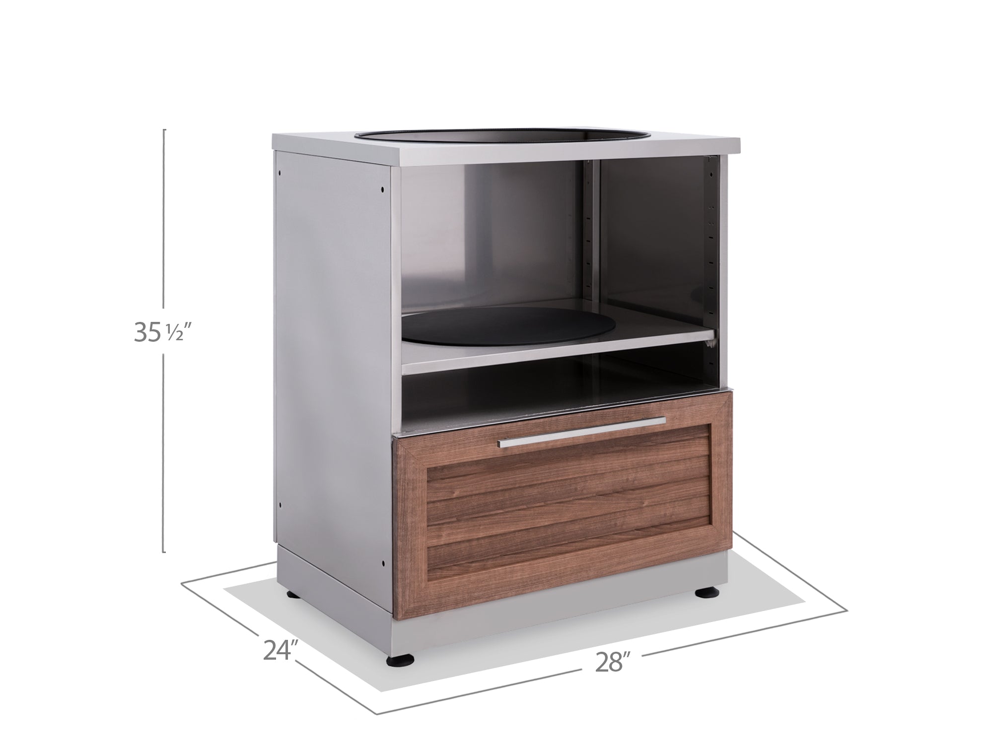 Outdoor Kitchen Stainless Steel Louvered Doors Kamado Cabinet