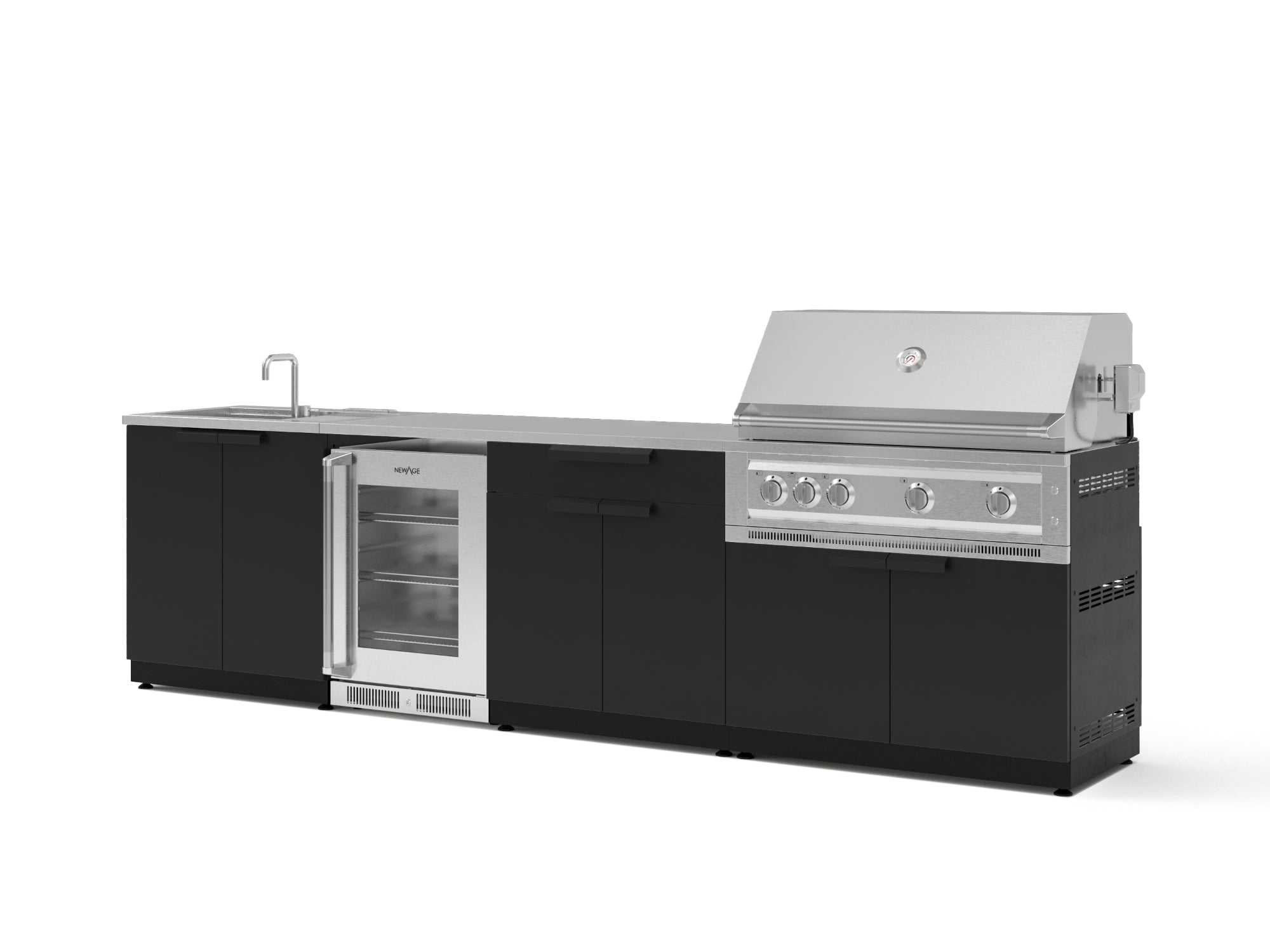 Matte Black / 40 in. Platinum Grill (NG) / Stainless Steel
