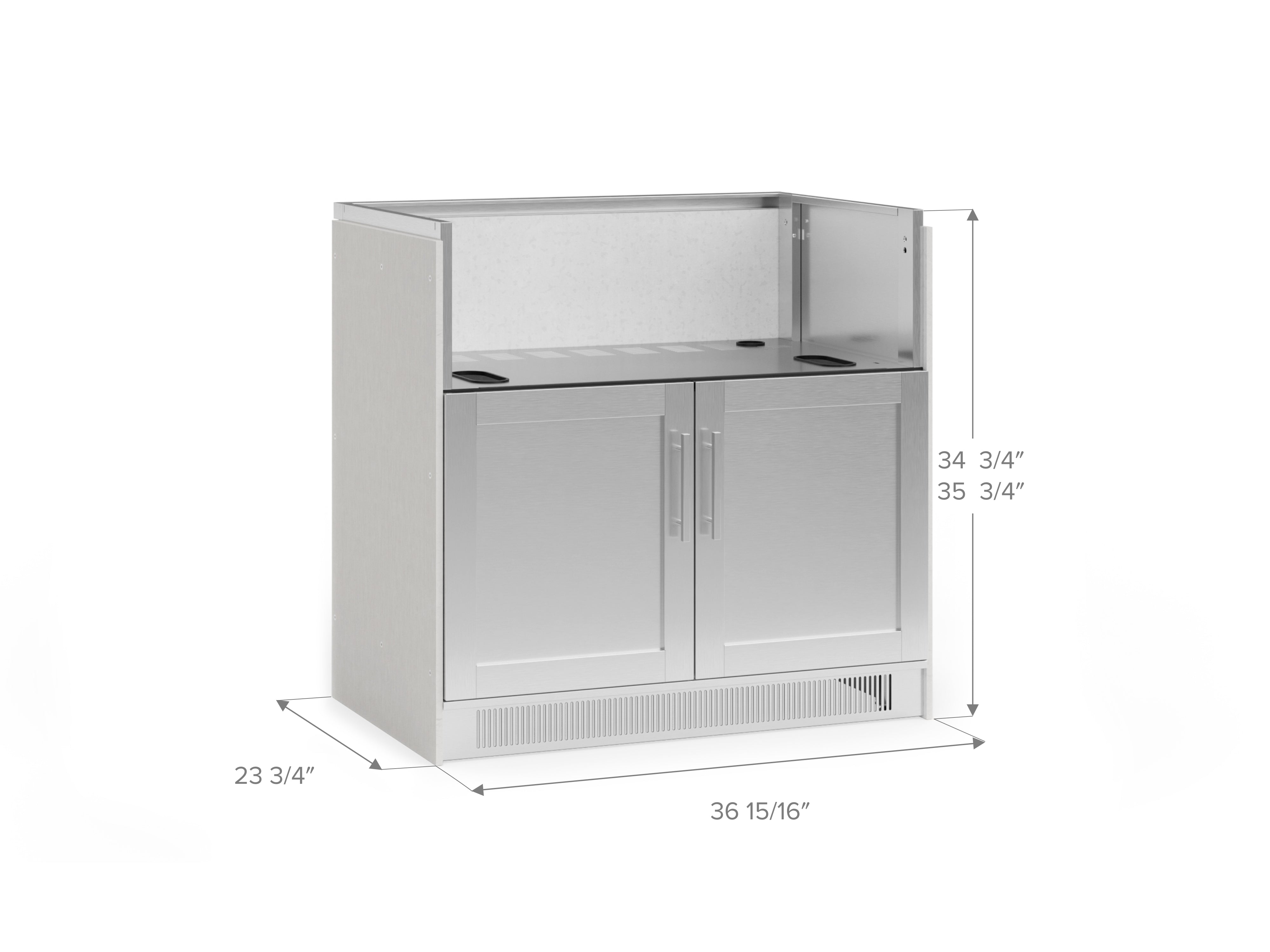 Outdoor Kitchen Signature Series 2 Piece Cabinet Set with Grill Cabinet