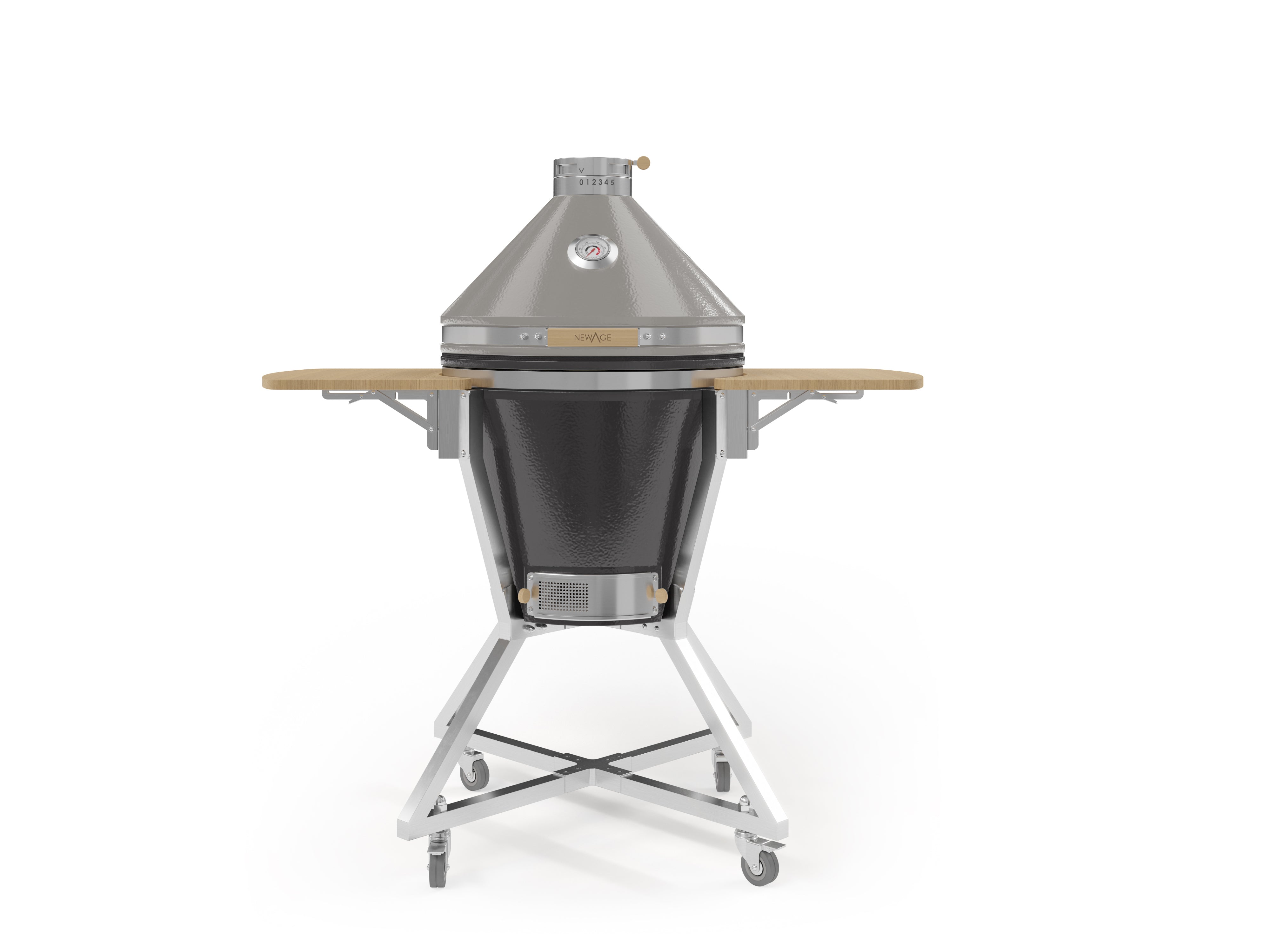 Outdoor Kitchen Platinum Kamado Bundle with Kamado Grill and Cart