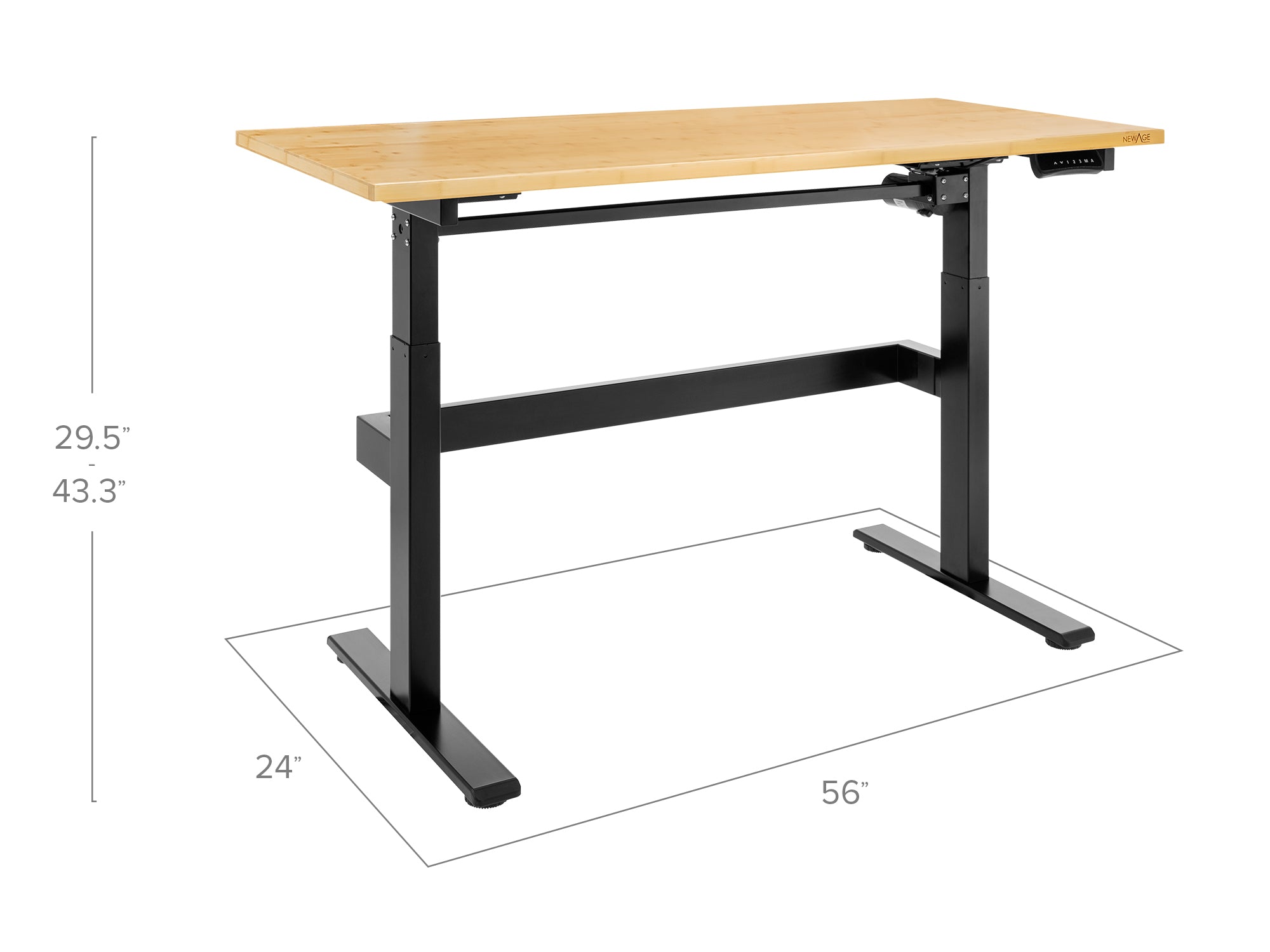 56 in. Electric Adjustable Height Worktable