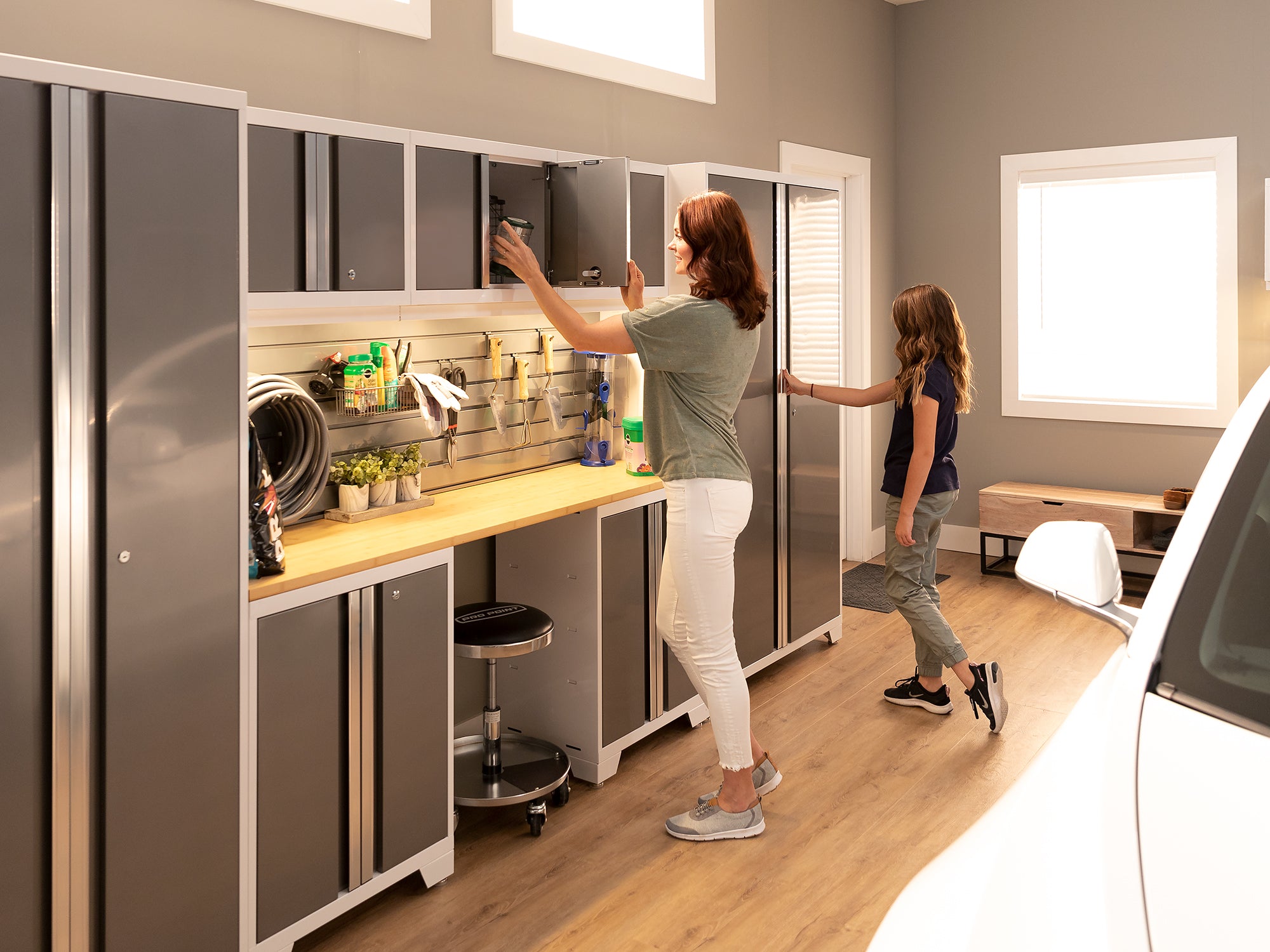 Bold Series 12 Piece Cabinet Set with Tool, Base, Wall Cabinets and 2 Lockers