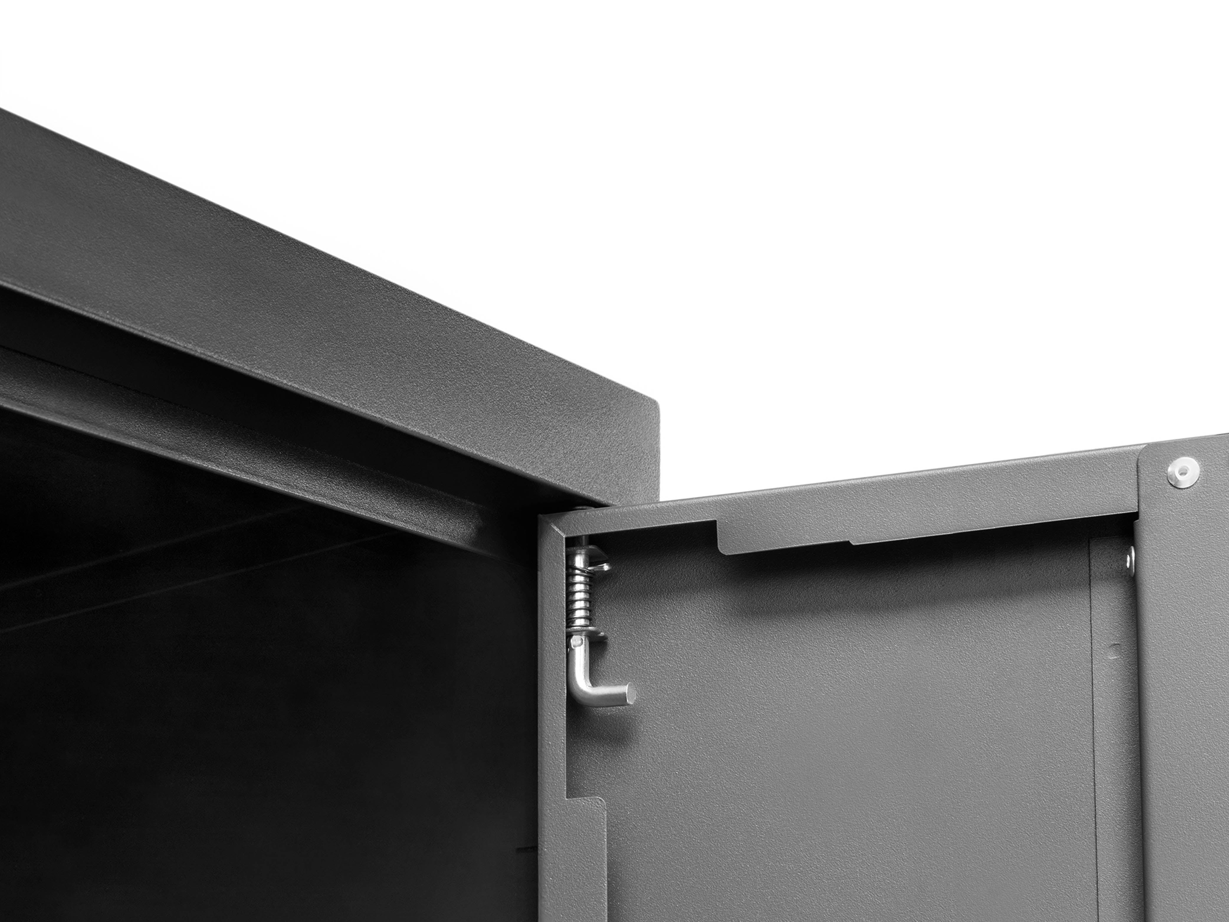 Bold Series 5 Piece Cabinet Set with Multi-use Locker, Wall Cabinet, and 48-Inch Workbench