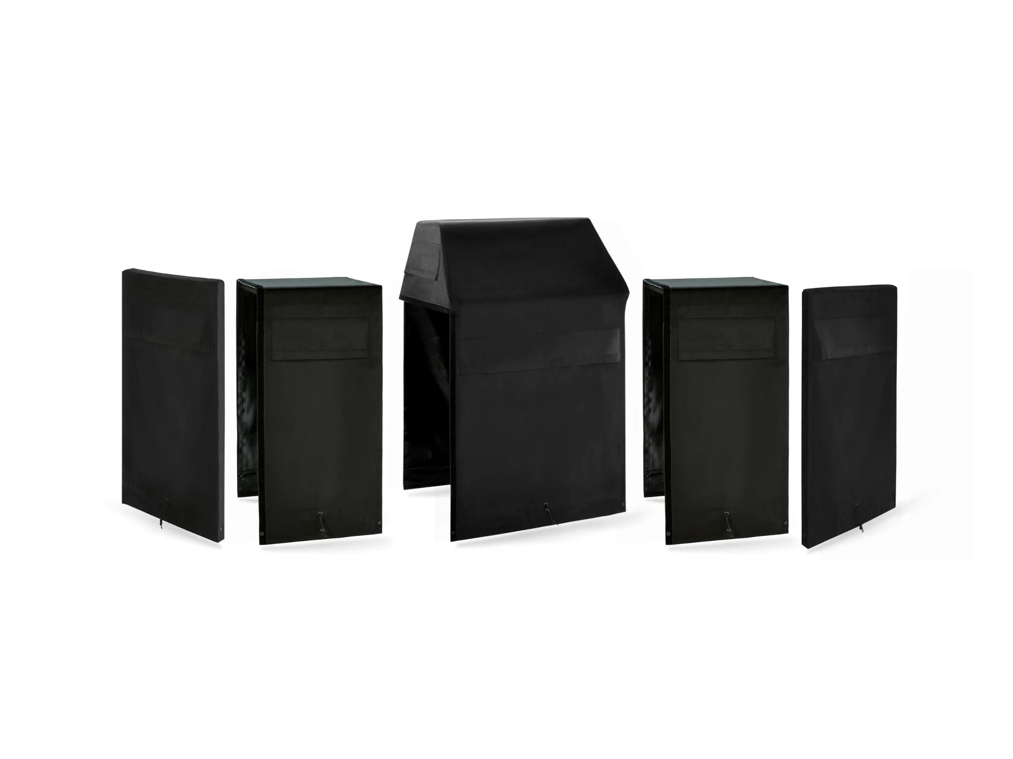 Outdoor Kitchen Cabinet Signature Cover Bundle: Platinum Grill, (2) 18 in. Cabinet, Right/Left End Panel