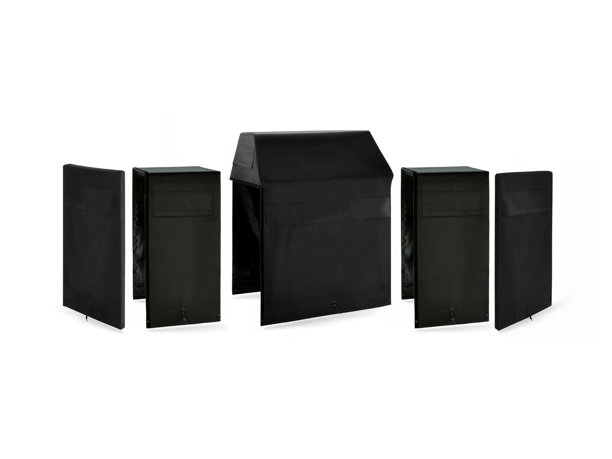 Outdoor Kitchen Cabinet Signature Cover Bundle: Platinum Grill, (2) 18 in. Cabinet, Right/Left End Panel