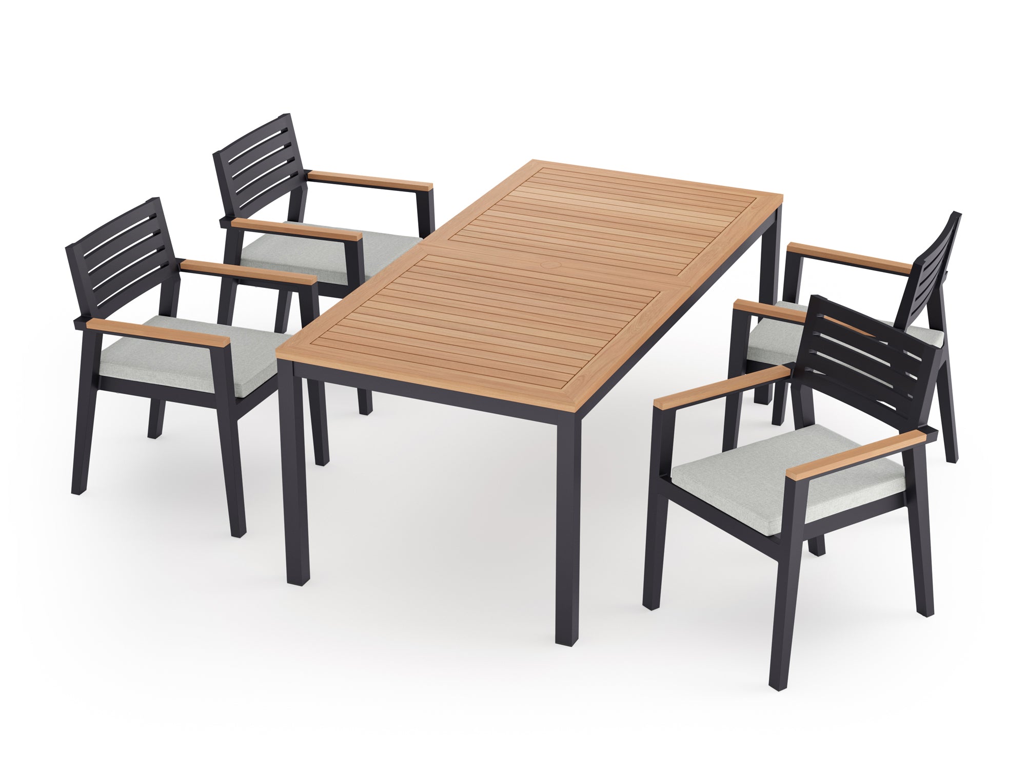 Rhodes 4 Seater Dining Set with 72 in. Table