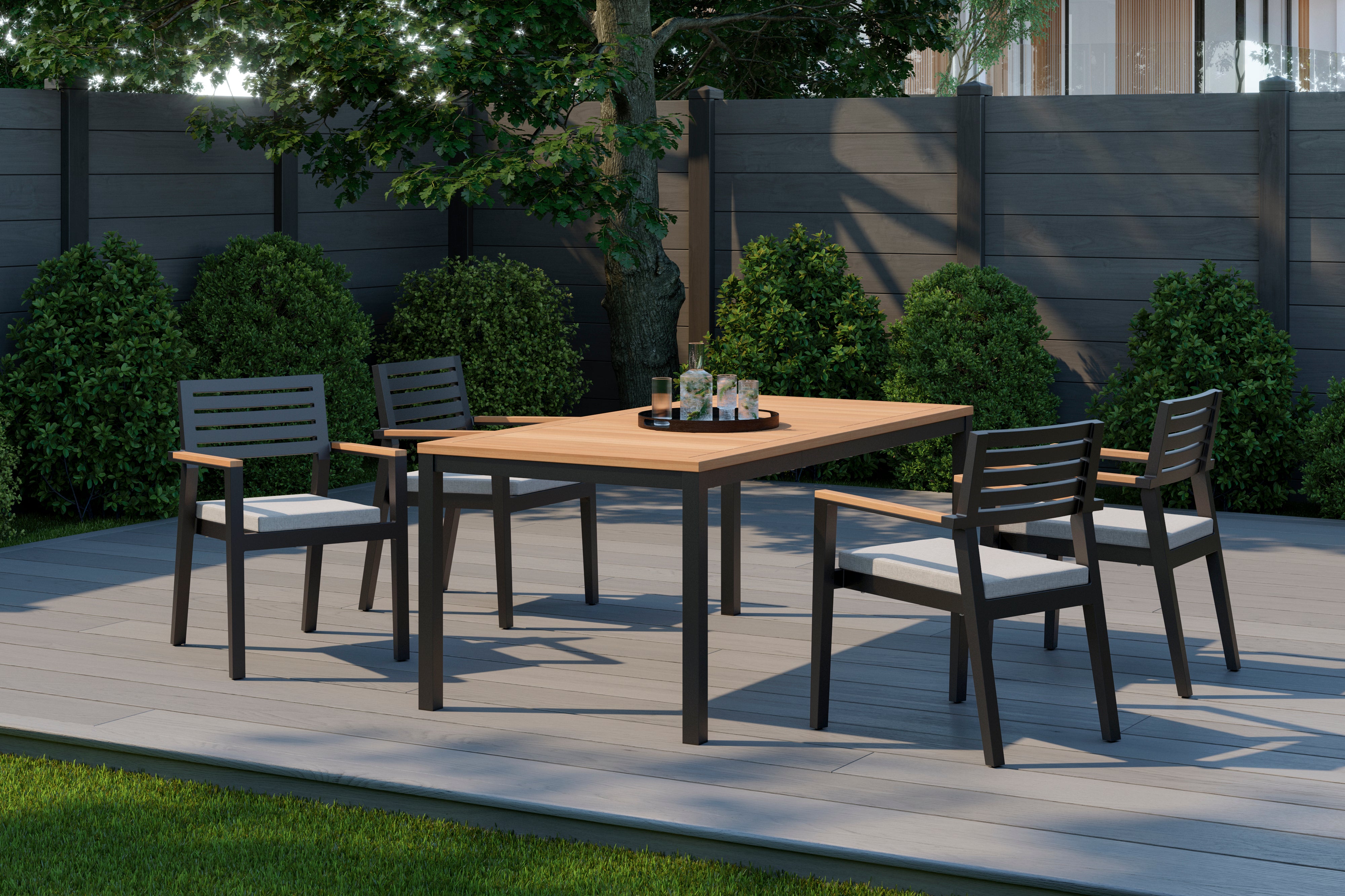 Rhodes 4 Seater Dining Set with 72 in. Table