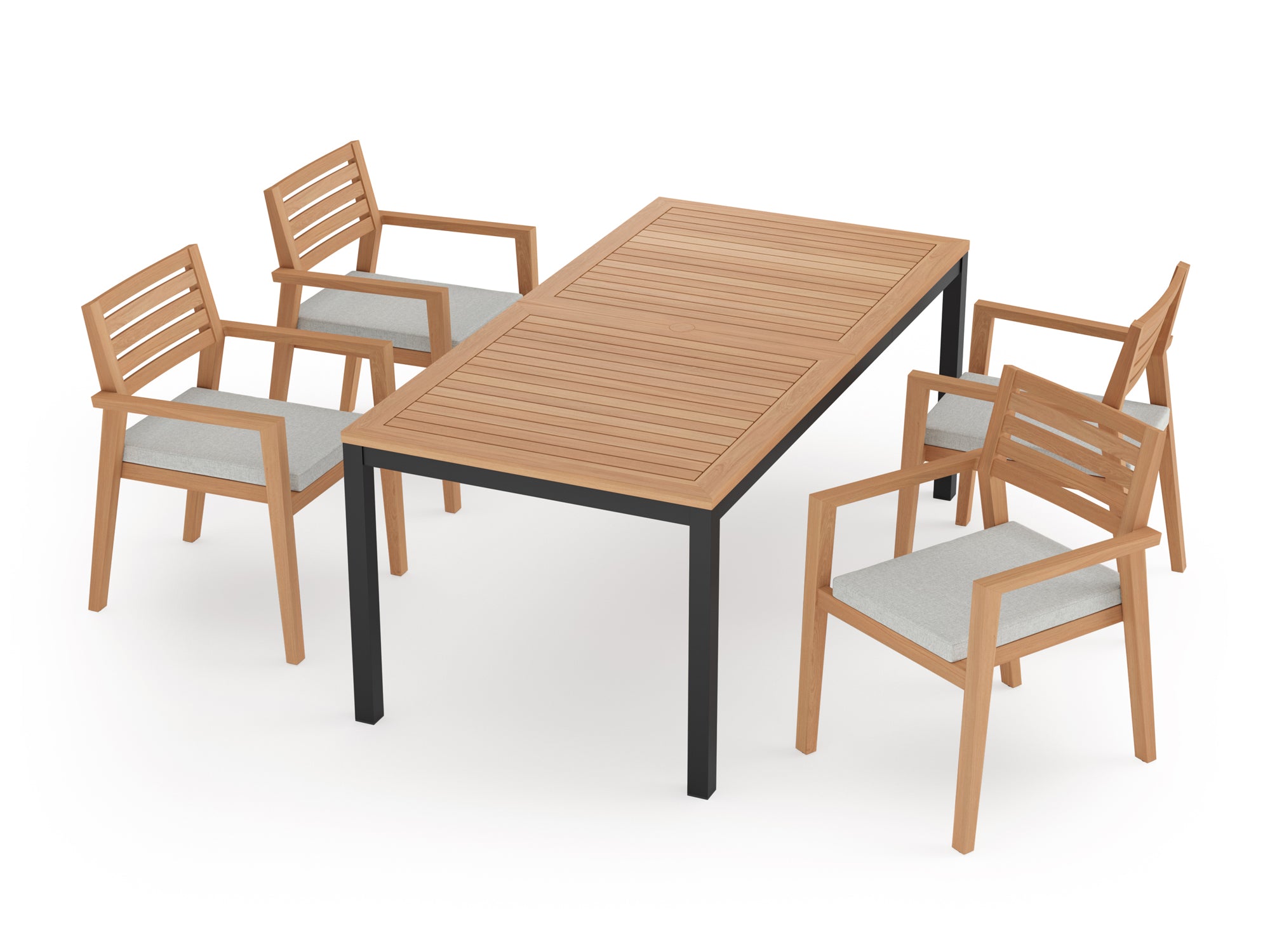 Rhodes 4 Seater Dining Set with 72 in. Table