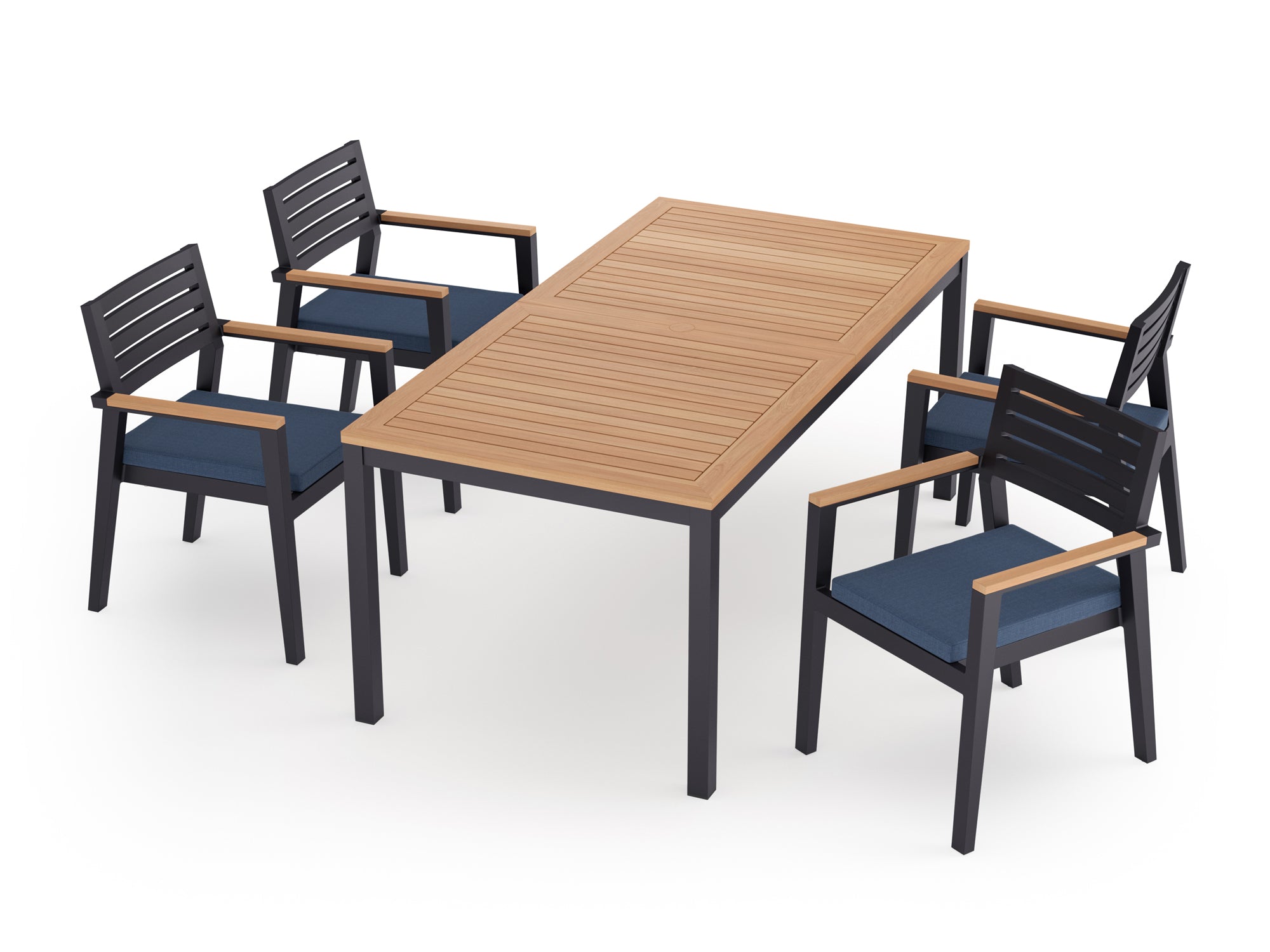 Rhodes 4 Seater Dining Set with 72 in. Table