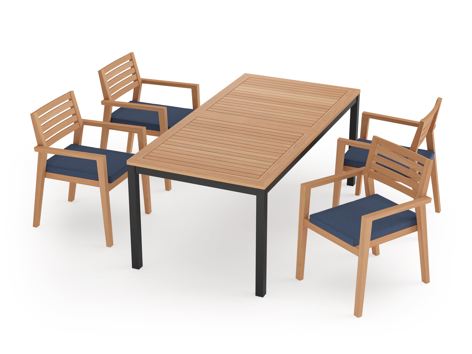 Rhodes 4 Seater Dining Set with 72 in. Table