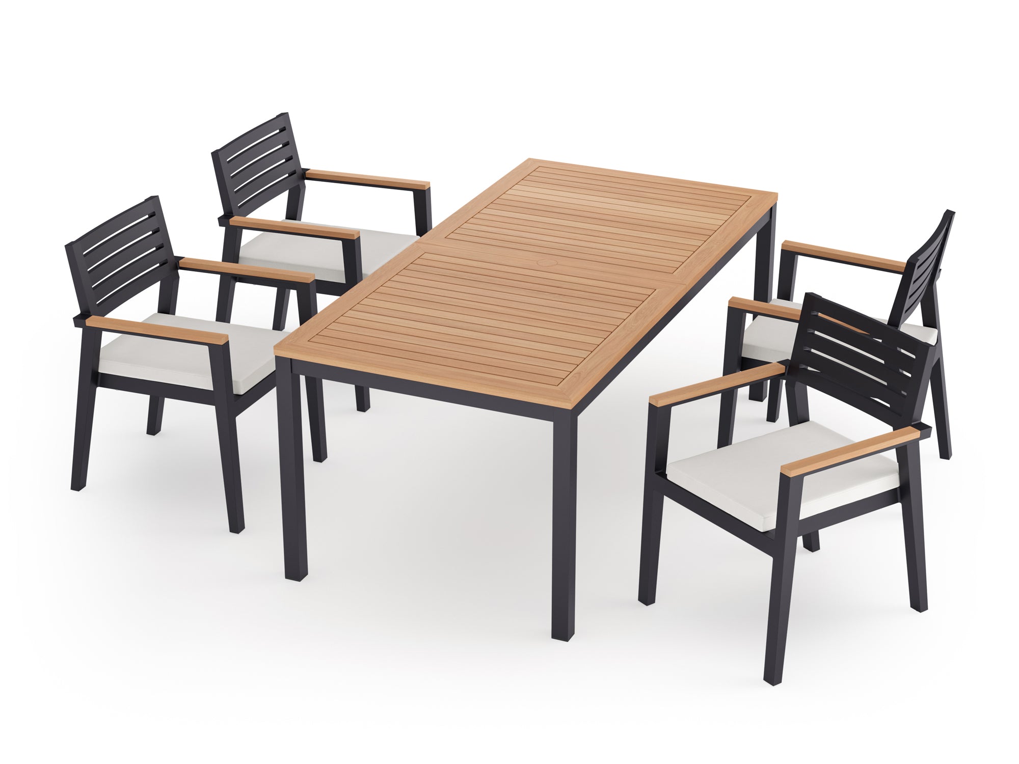 Rhodes 4 Seater Dining Set with 72 in. Table