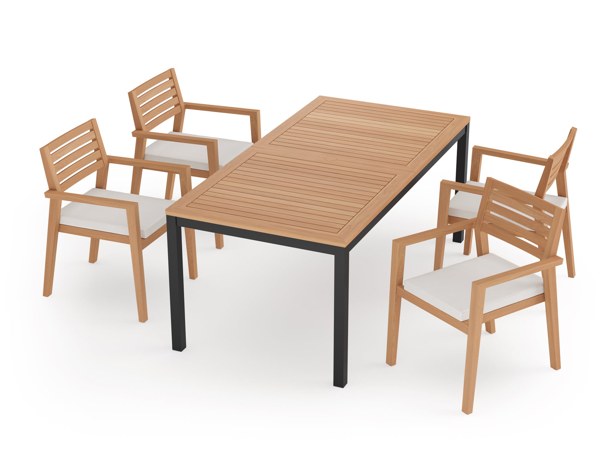 Rhodes 4 Seater Dining Set with 72 in. Table