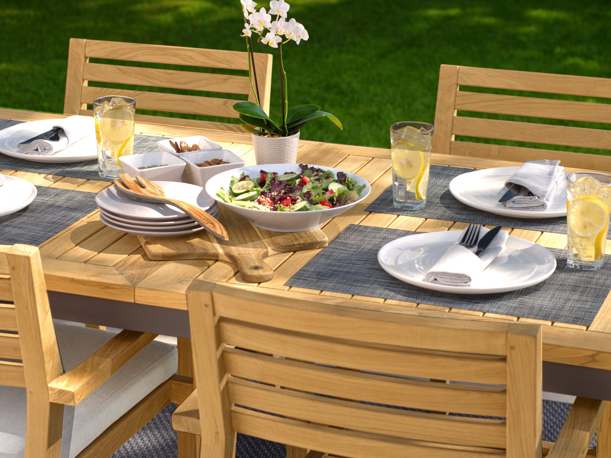 Rhodes 4 Seater Dining Set with 72 in. Table