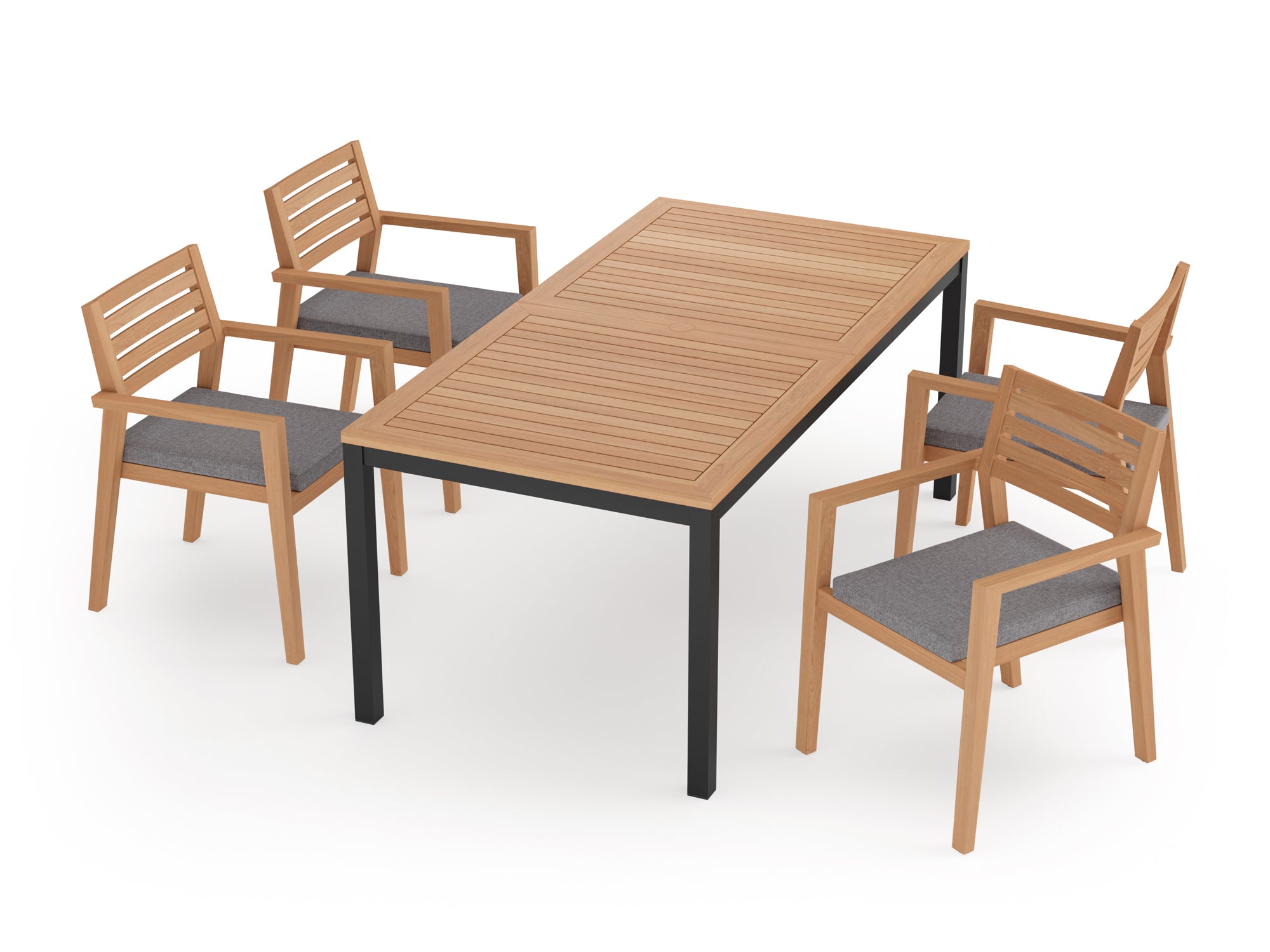 Rhodes 4 Seater Dining Set with 72 in. Table
