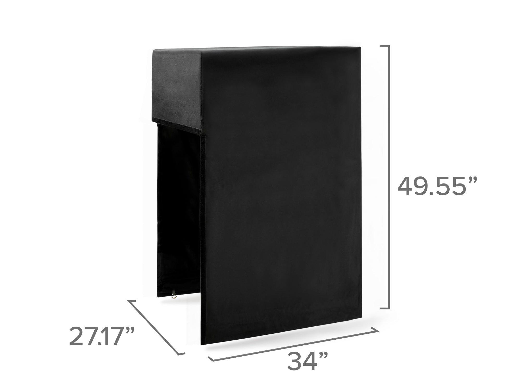 Classic Outdoor Kitchen Cabinet Cover: 33 in. Built-in Pizza Oven Cabinet Black Cover