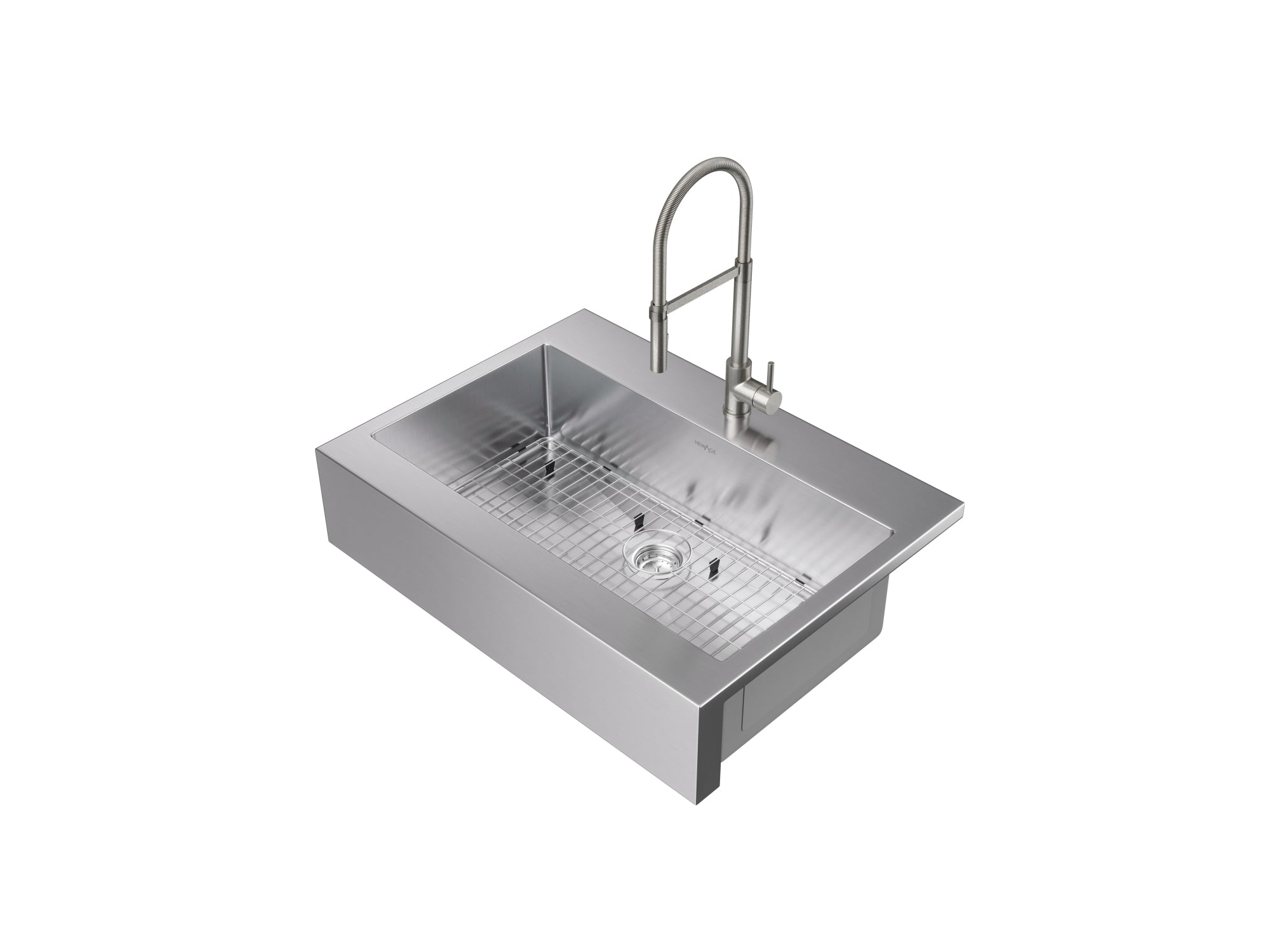 36 in. Farmhouse Sink with Flex Pull Down Faucet
