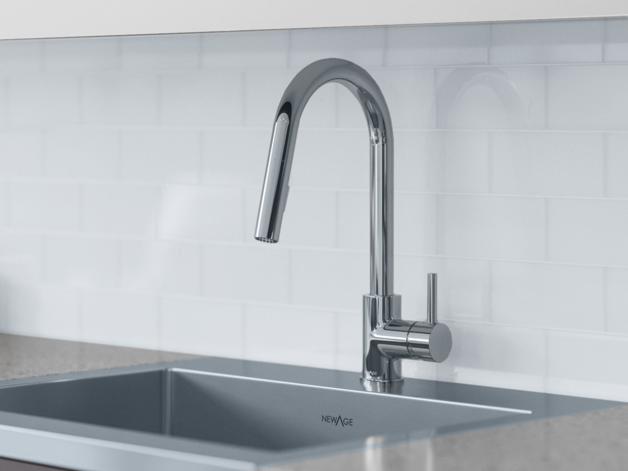 36 in. Standard Sink with Classic Pull Down Faucet