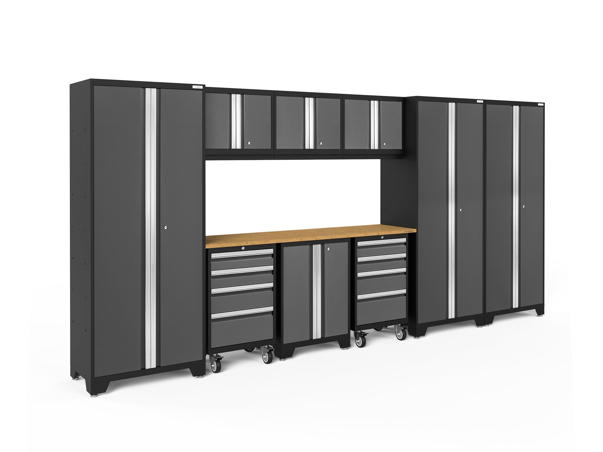 Bold Series 10 Piece Cabinet Set with Tool, Base, Wall Cabinet and 30 in. Locker