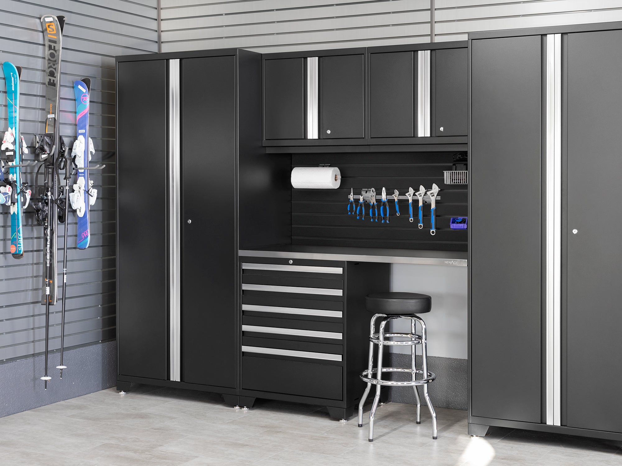 Bold Series 48 in. Slatwall Backsplash