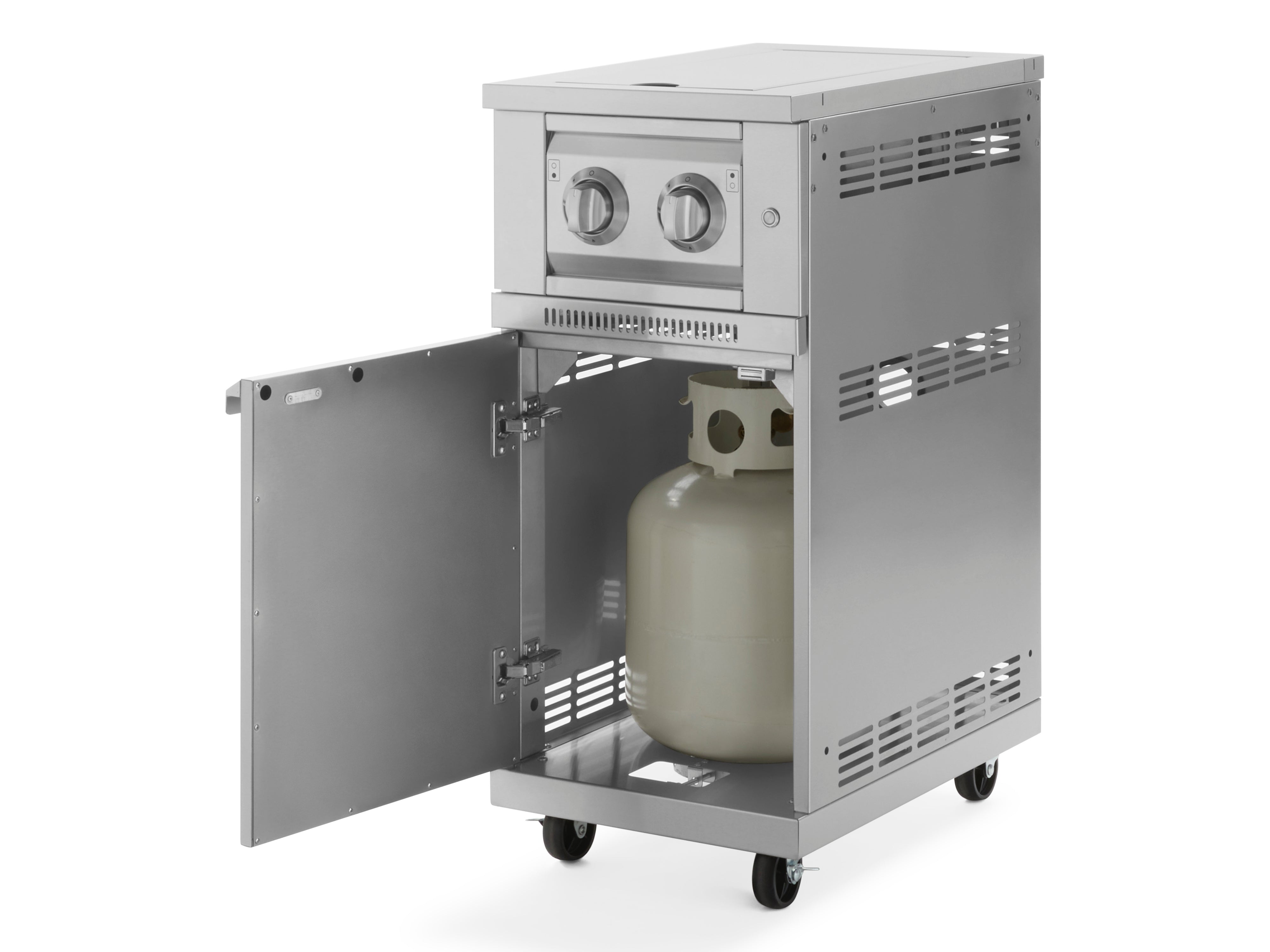 Outdoor Kitchen Classic Stainless Steel Side Burner Cart