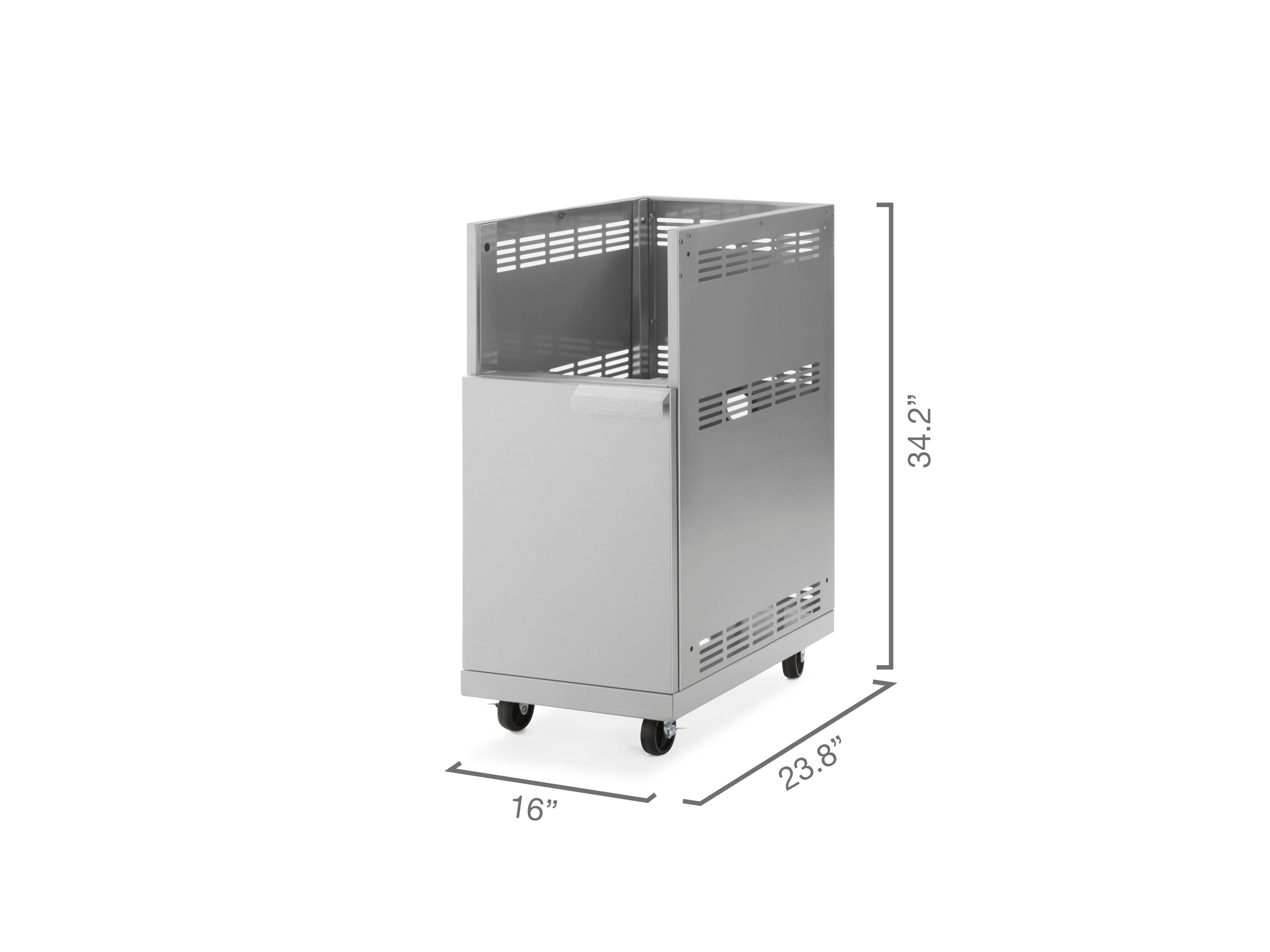 Outdoor Kitchen Classic Stainless Steel Side Burner Cart