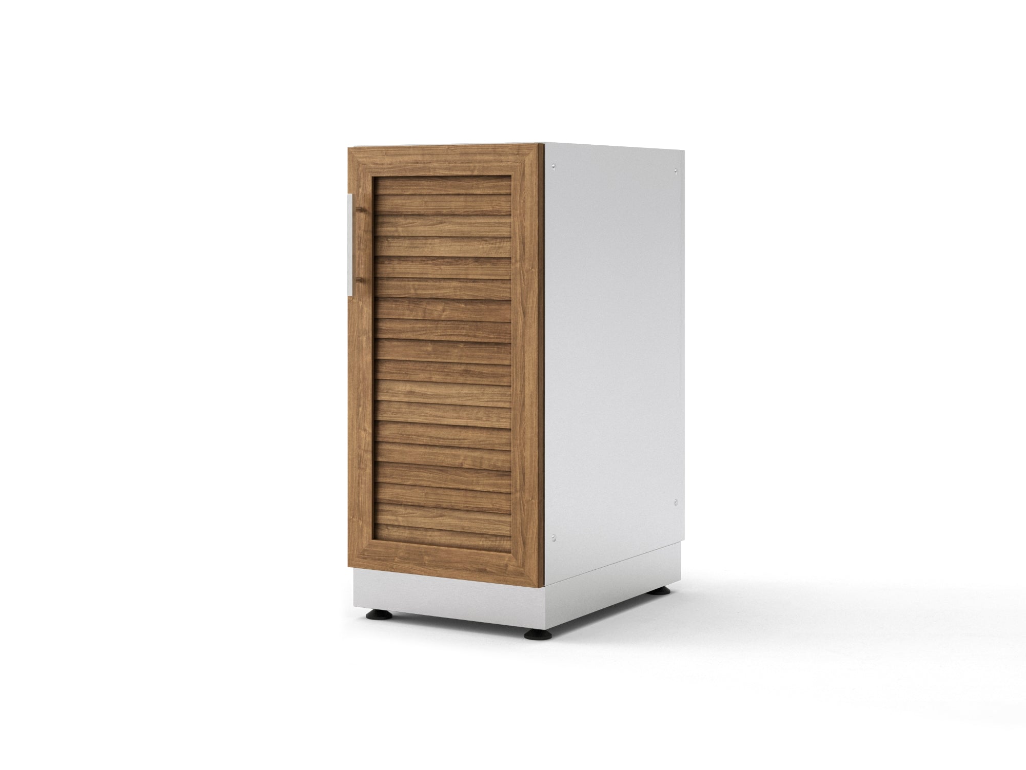 Outdoor Kitchen Stainless Steel Louvered Doors 16 in. 1-Door Cabinet