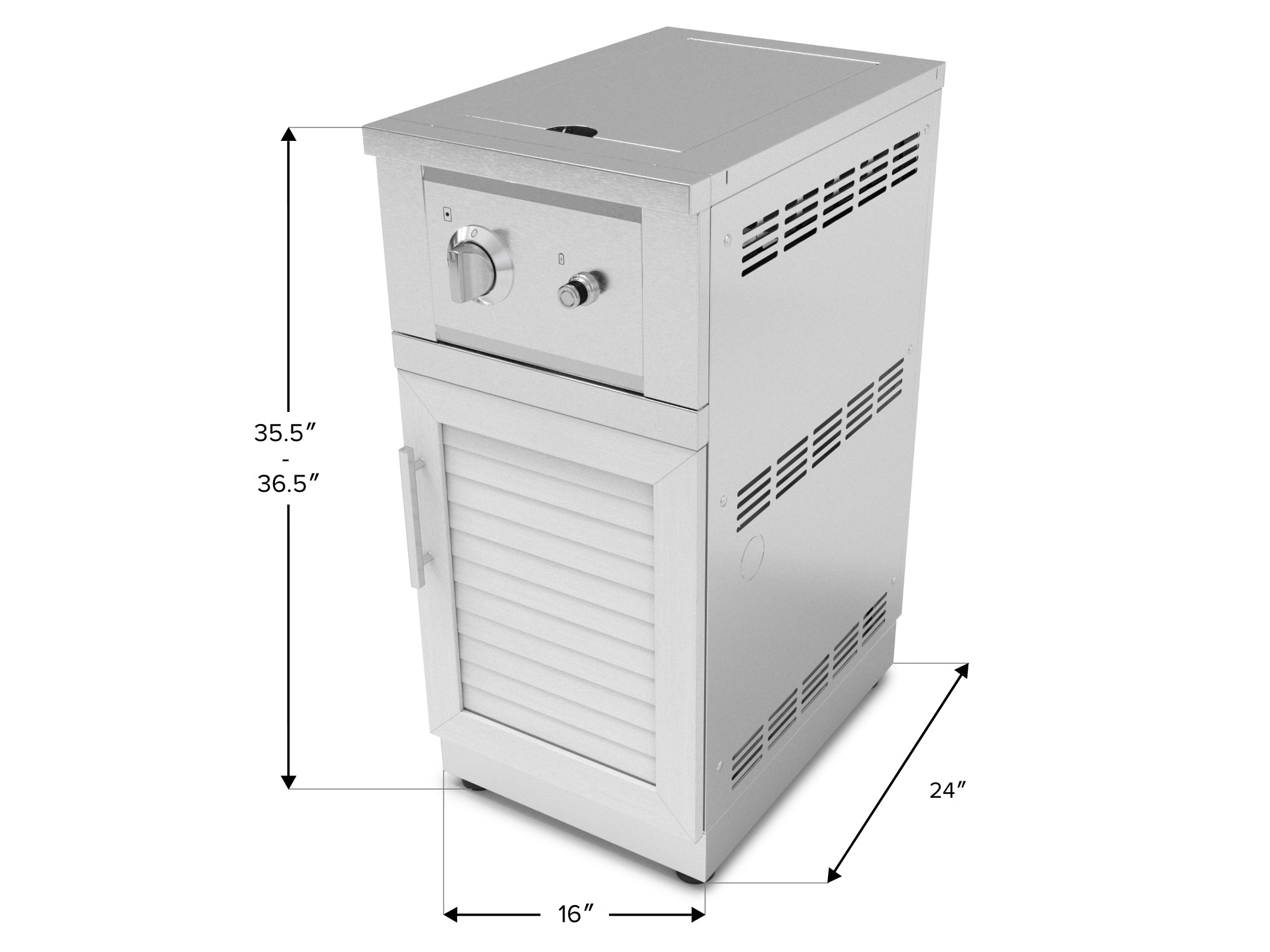 Outdoor Kitchen Stainless Steel Louvered Doors Performance Side Burner with Cabinet