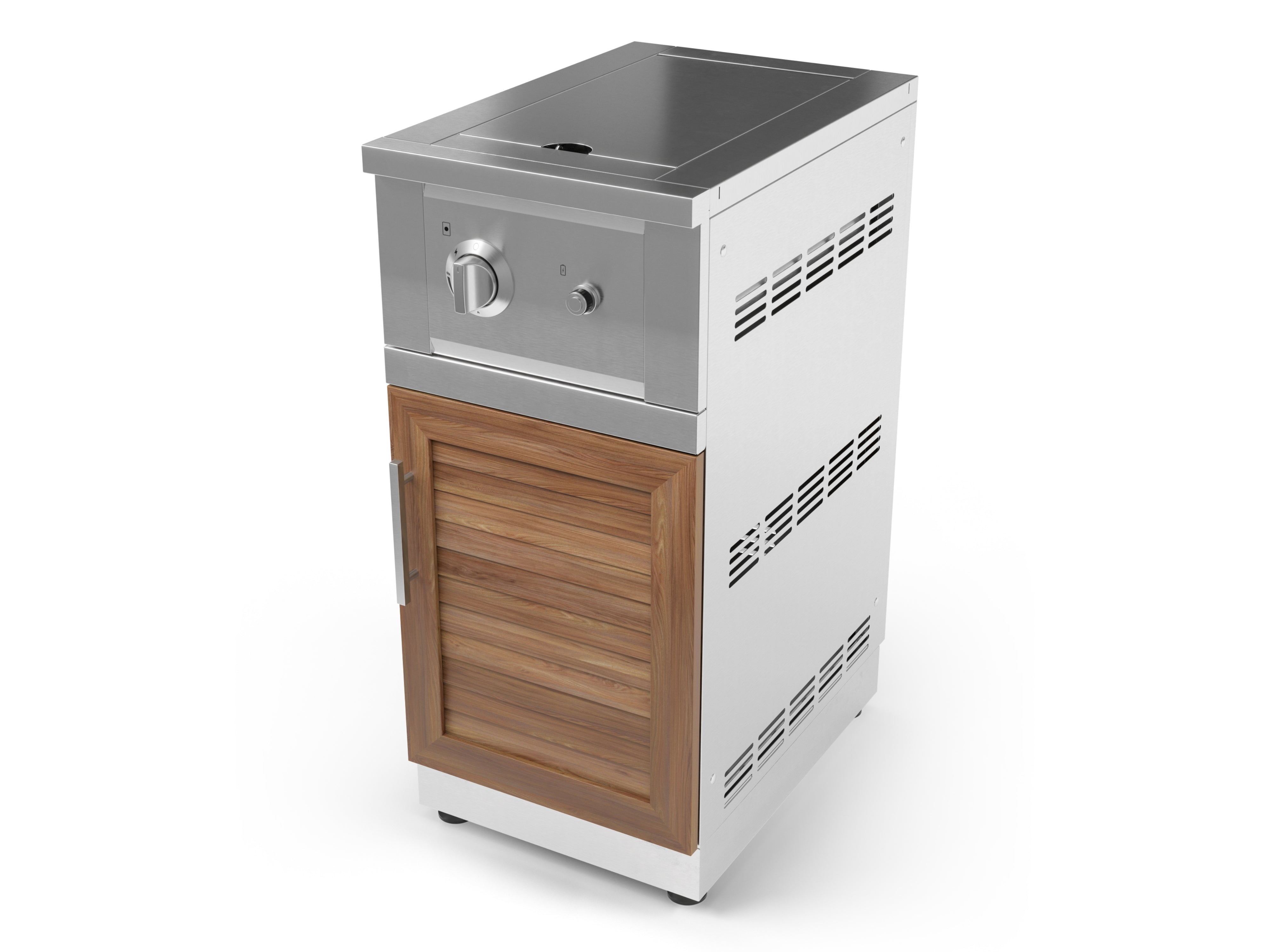 Outdoor Kitchen Stainless Steel Louvered Doors Performance Side Burner with Cabinet