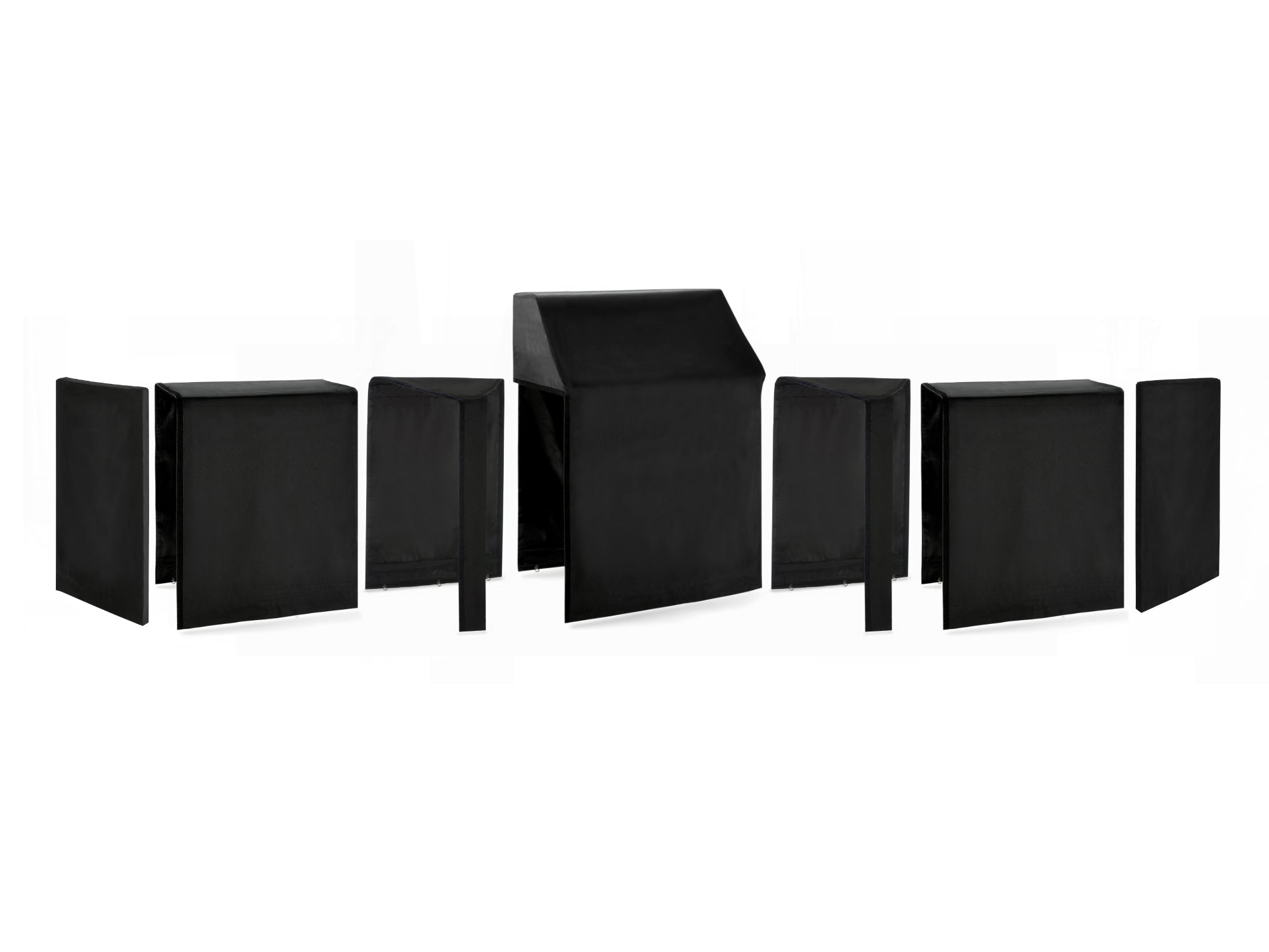 Outdoor Kitchen Classic Cover Bundle: Platinum Grill, (2) 32 in. Cabinet, 45 Degree Corner Cabinet, Right/Left End Cover Panel