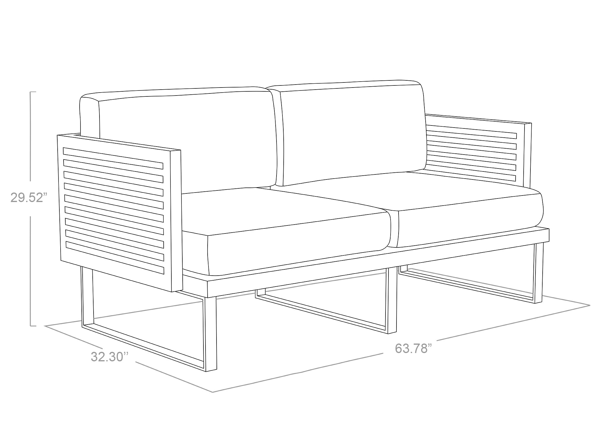 Monterey 2 Seater Loveseat