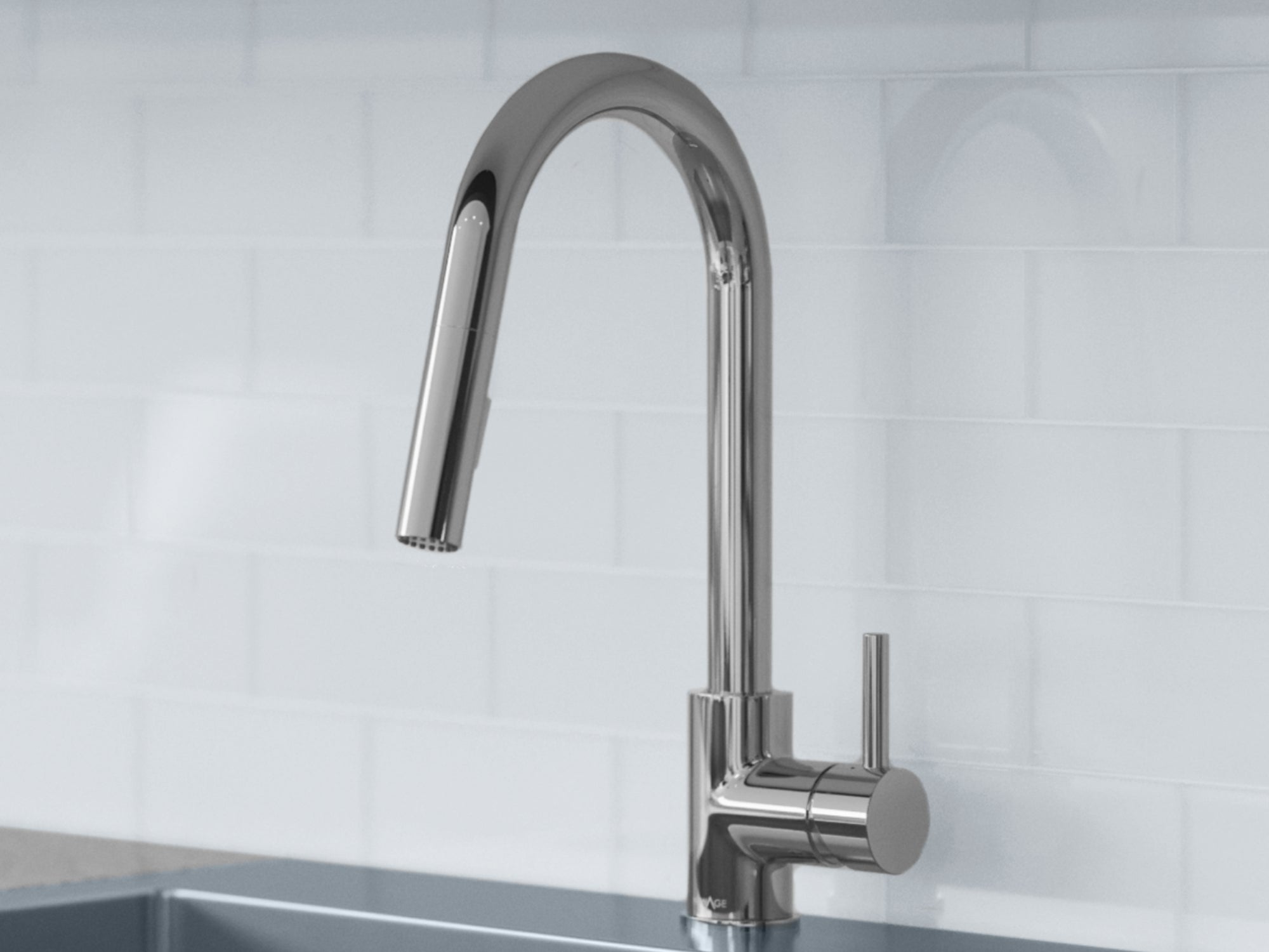 19 in. Overmount Single Bowl Stainless Steel Sink with Classic Pull Down Faucet