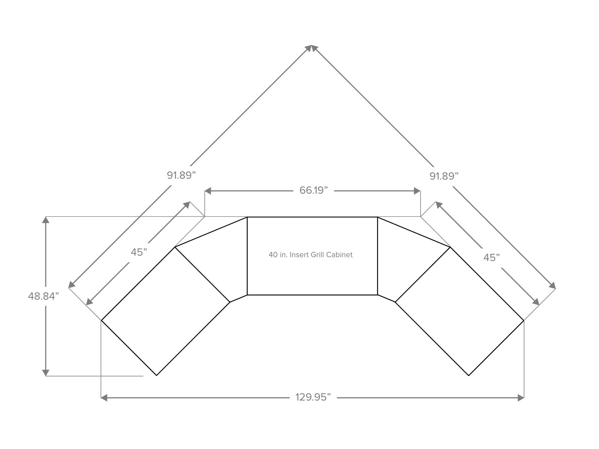 Outdoor Kitchen Stainless-Steel 7 Piece Cabinet Set with 2 Door, Bar, Corner, Grill Cabinet, Performance Grill, and Countertops