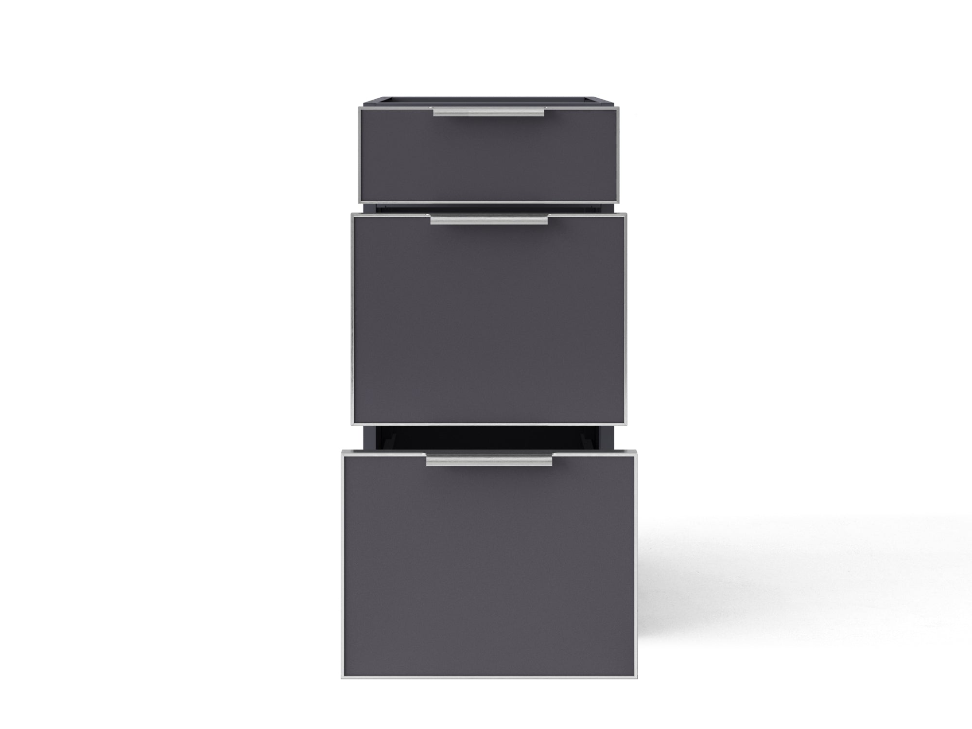 Outdoor Kitchen Aluminum 16 in. 3-Drawer Cabinet
