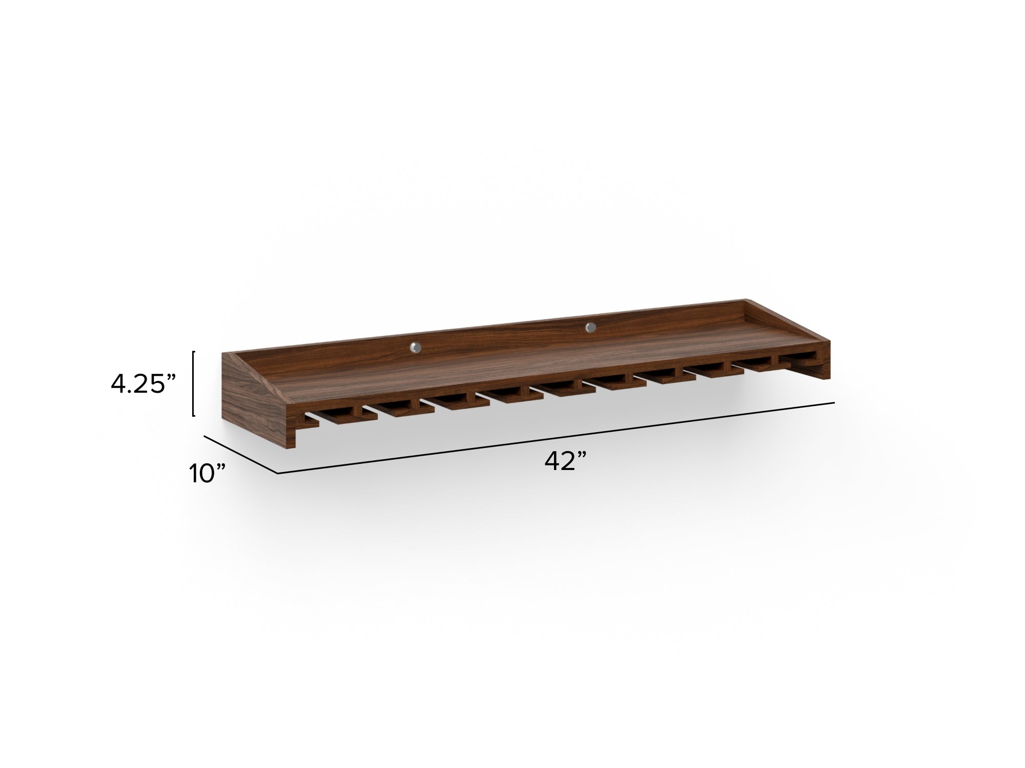 Home Bar Hanging Stemware Shelf - 42 in.