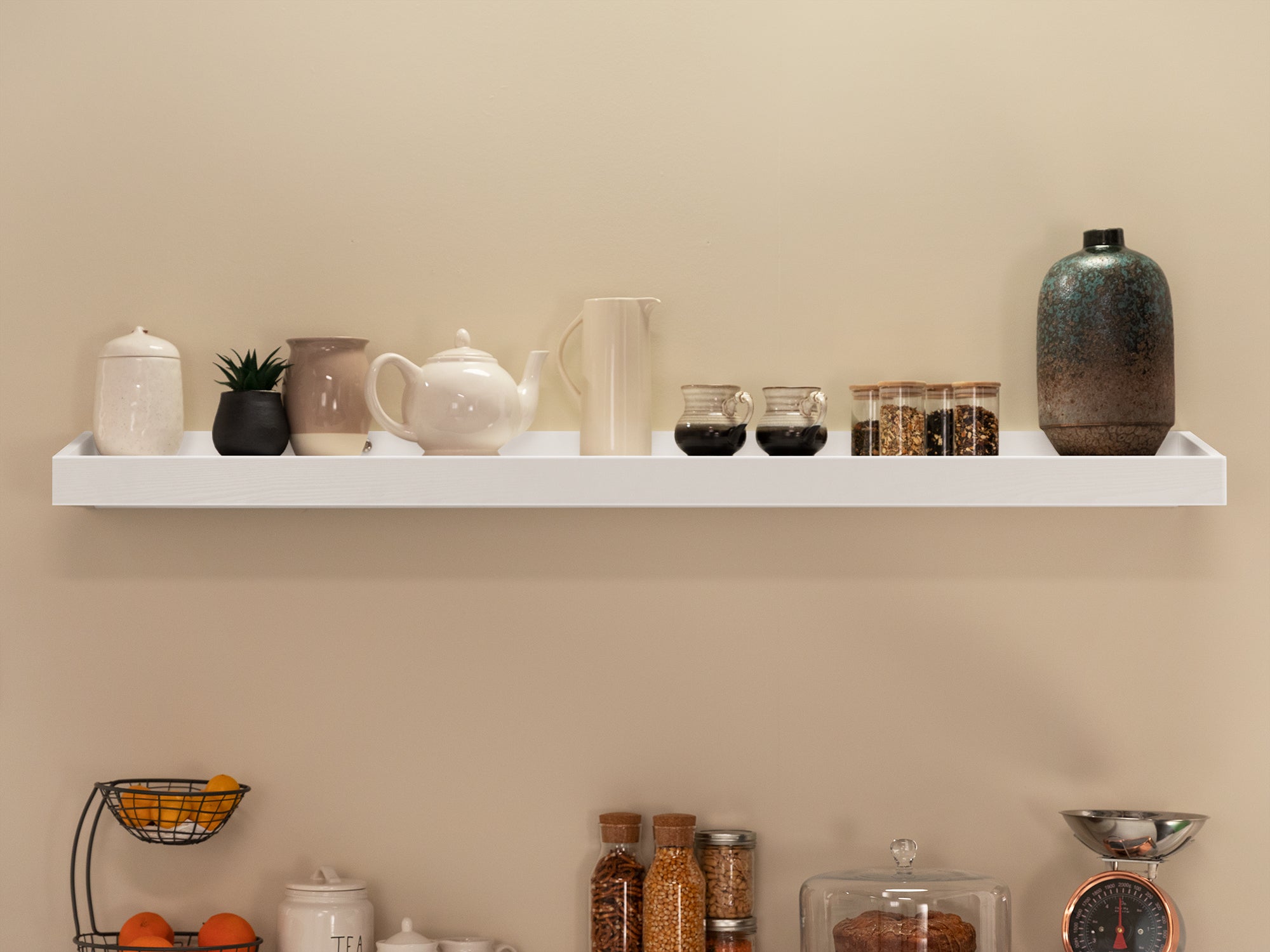 Home Bar Hanging Stemware Shelf - 42 in.