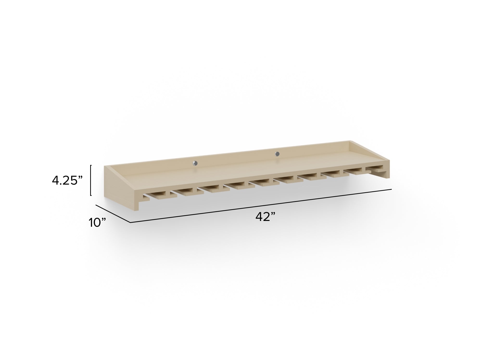 Home Bar Hanging Stemware Shelf - 42 in.