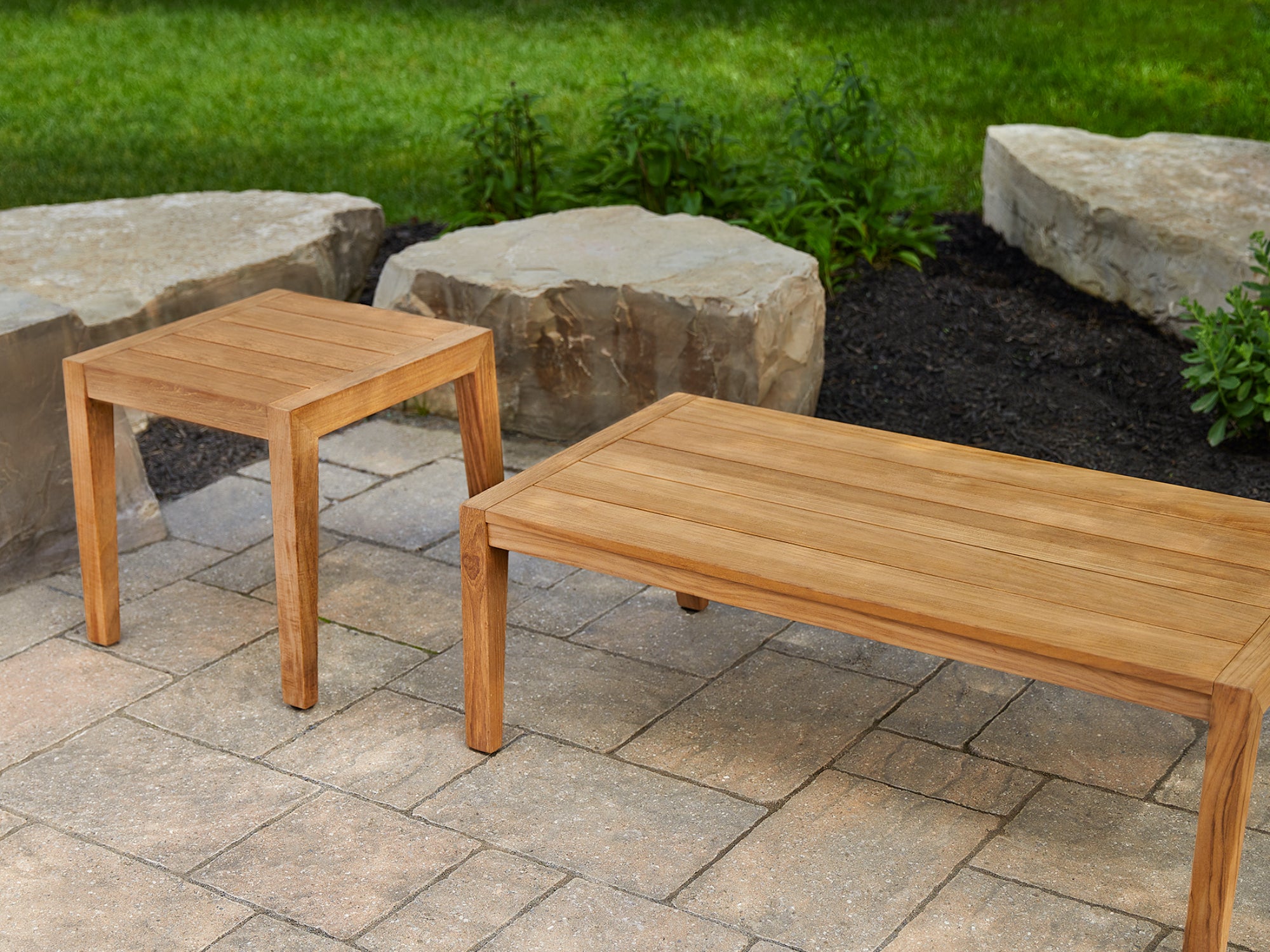 Rhodes 4 Seater Chat Set with Coffee Table and Side Table