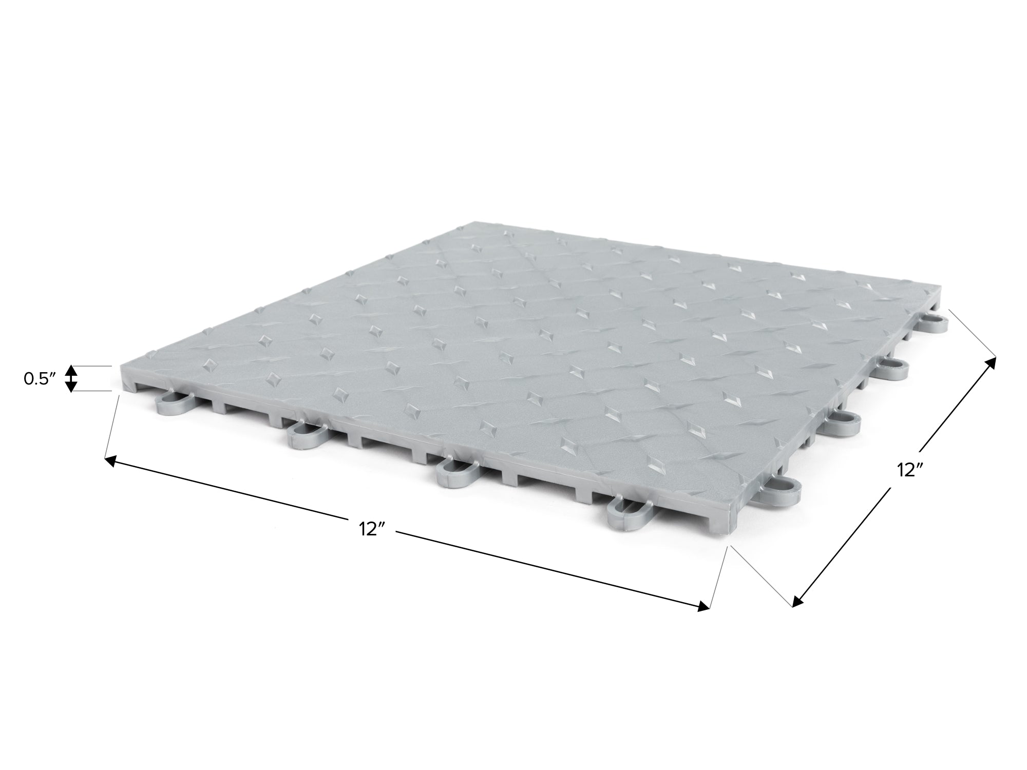 Diamond Pattern Polypropylene Garage Flooring Tiles 600 sq. ft. Flooring Bundle
