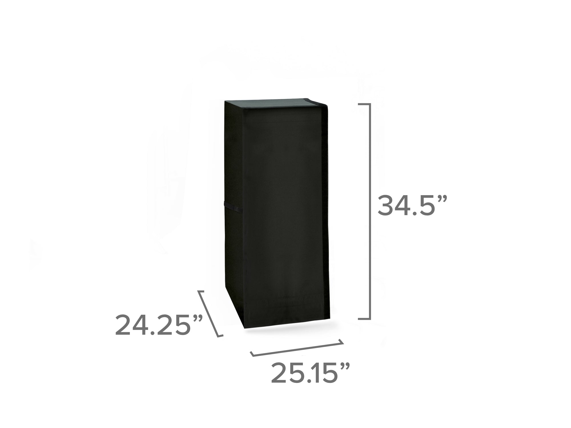 Classic Outdoor Kitchen Cabinet Cover: Platinum-Performance Grill Cart Left & Right Side Platform Black Cover (set of 2)