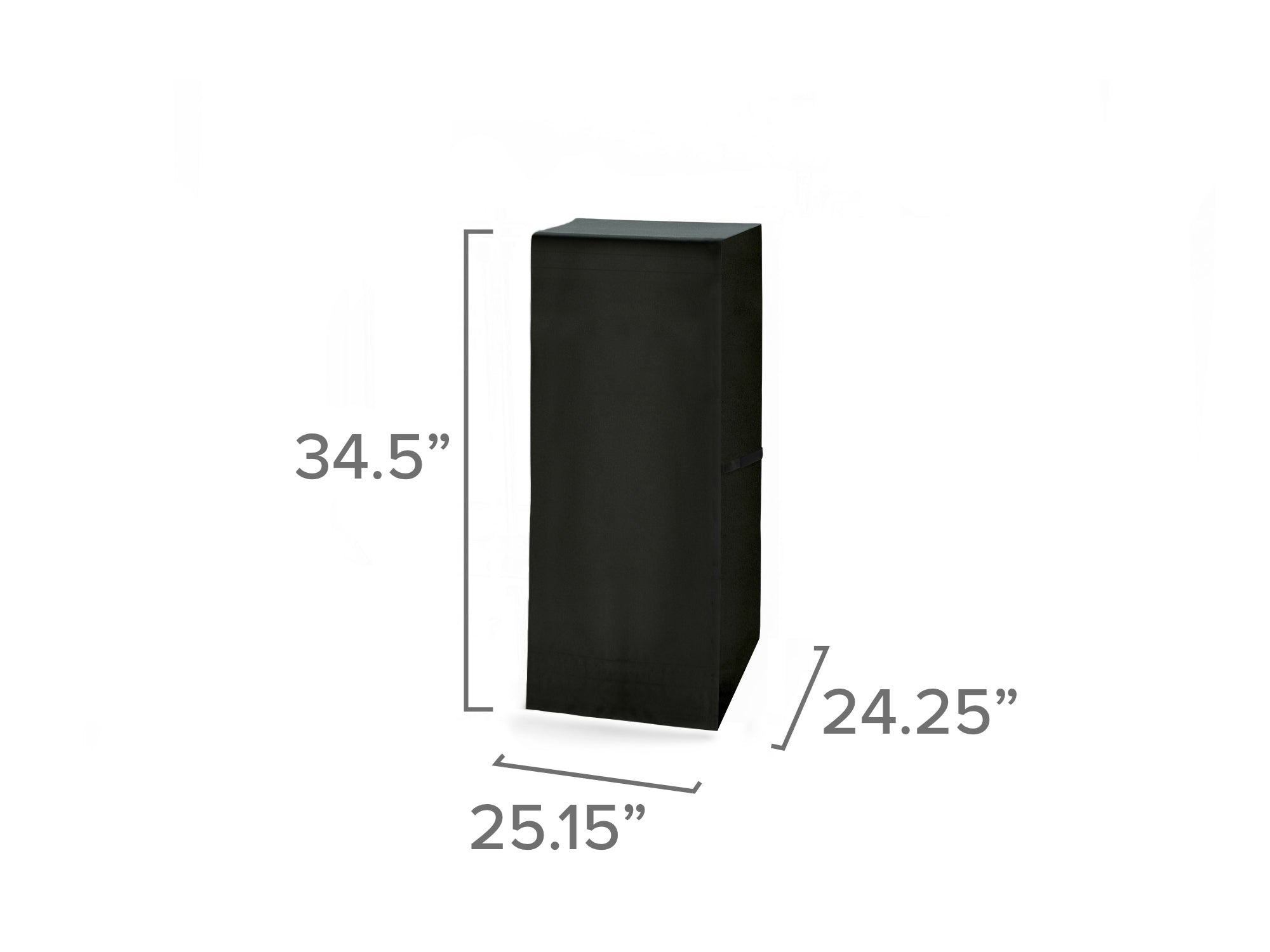 Classic Outdoor Kitchen Cabinet Cover: Platinum-Performance Grill Cart Left & Right Side Platform Black Cover (set of 2)